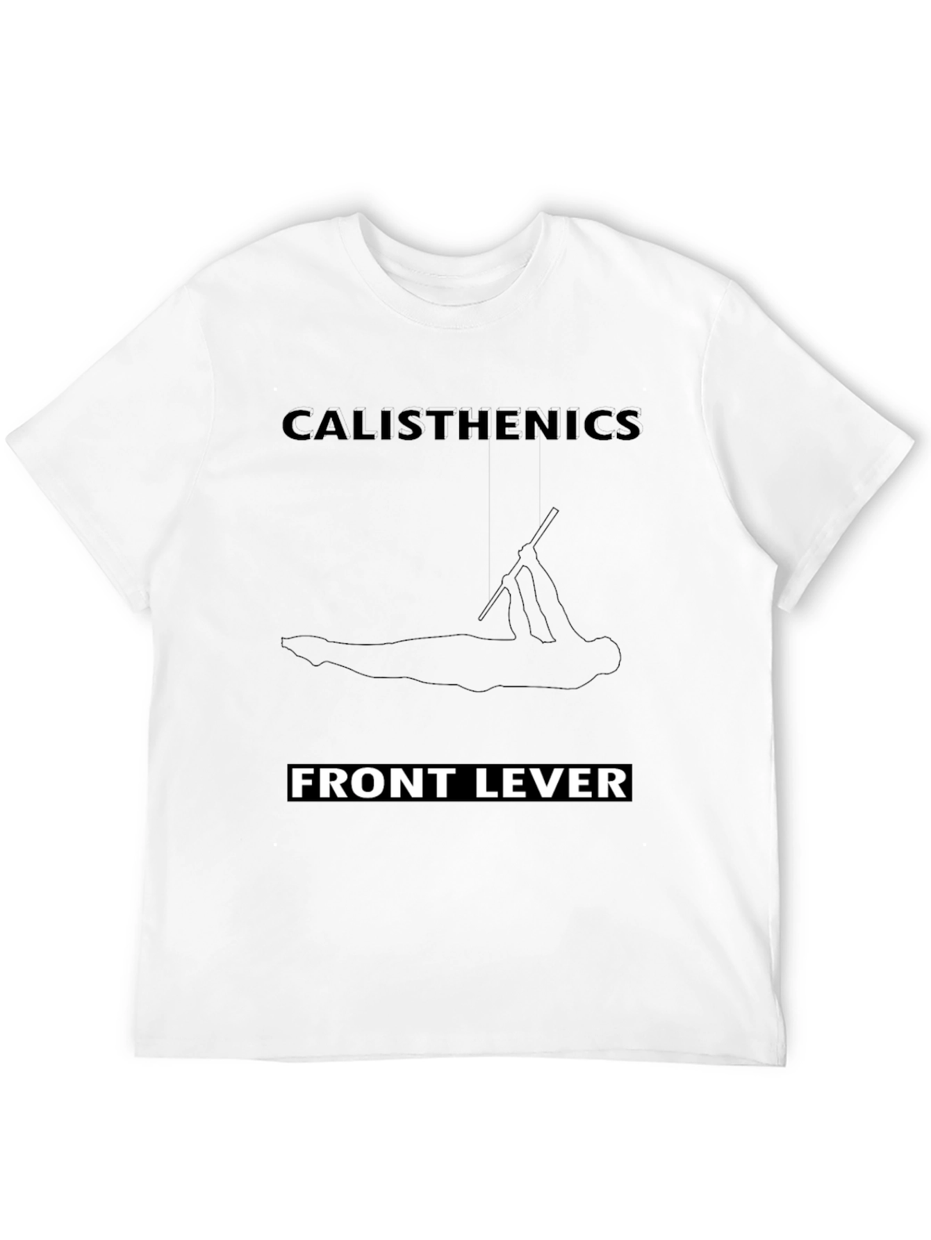 Calisthenics Front Lever T-Shirt Black