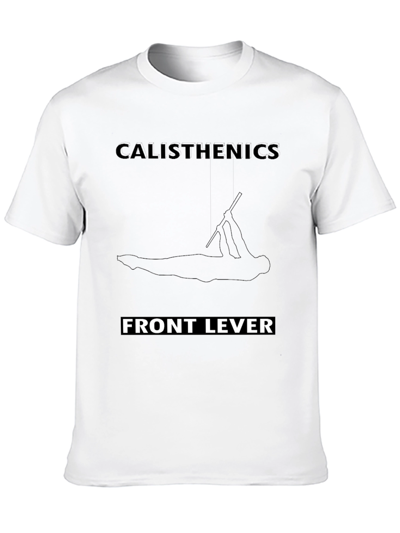 Calisthenics Front Lever T-Shirt Black