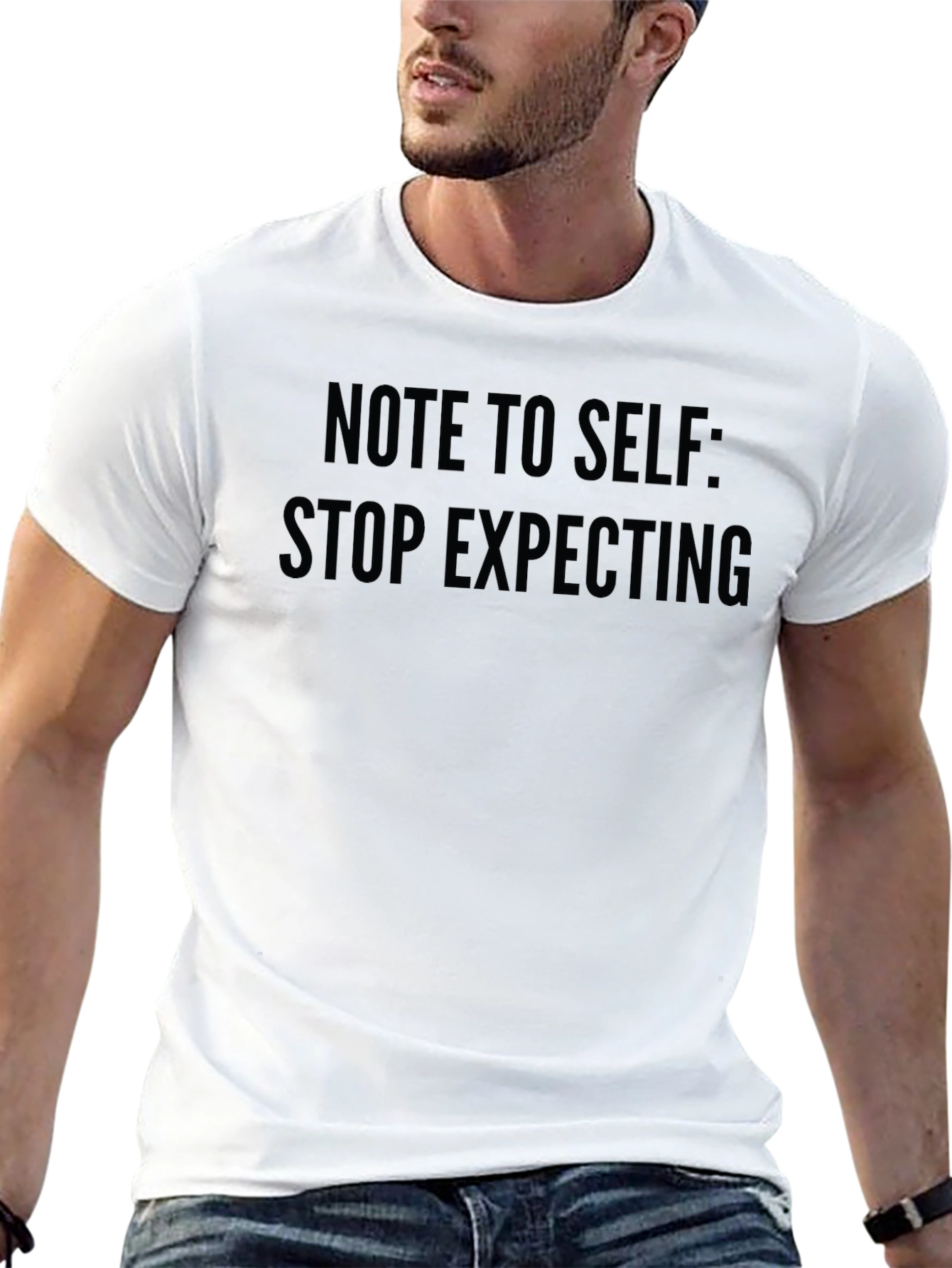 Note To Self Stop Expecting Black T-Shirt