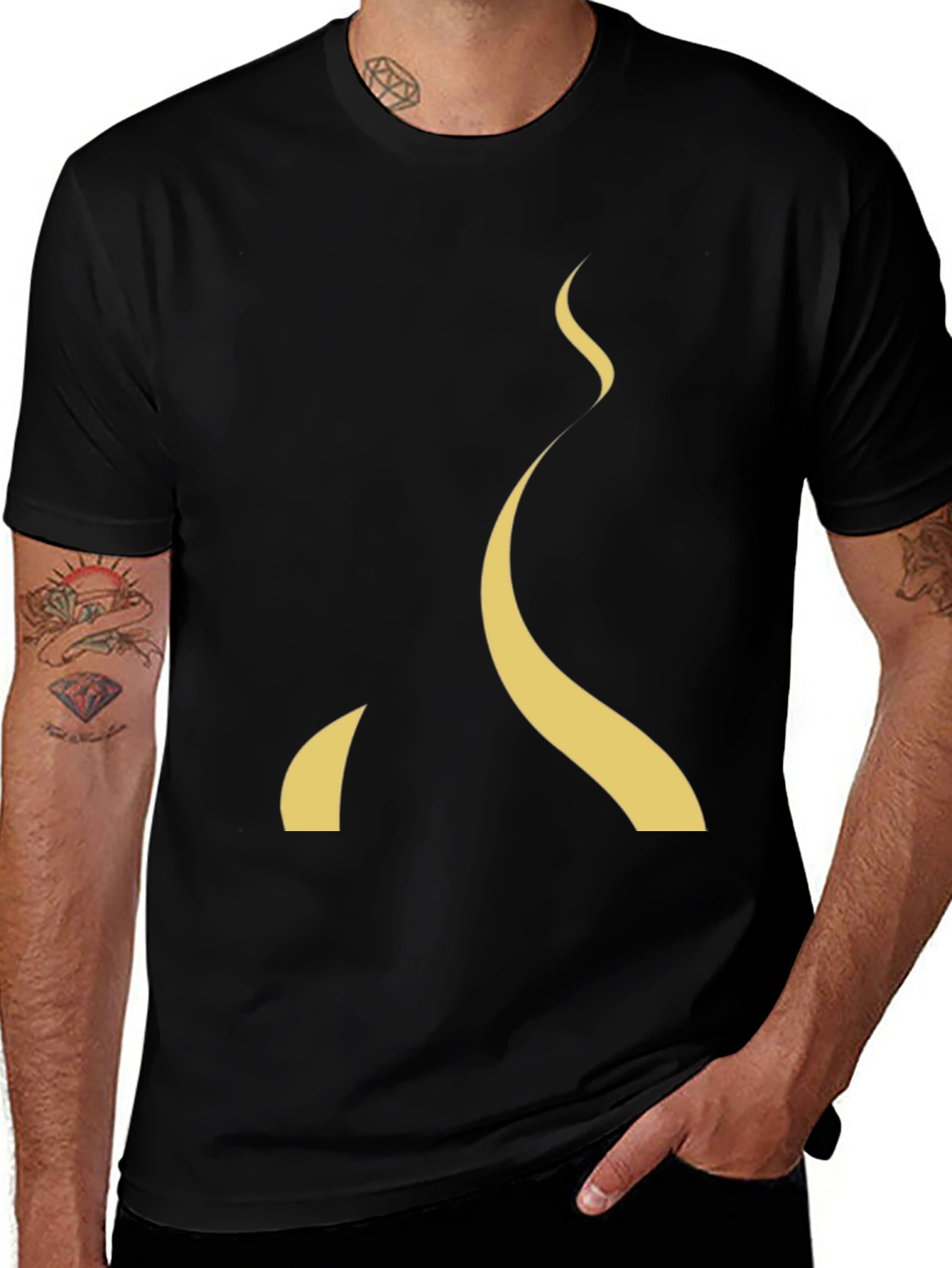Modern Abstract Curve T-Shirt