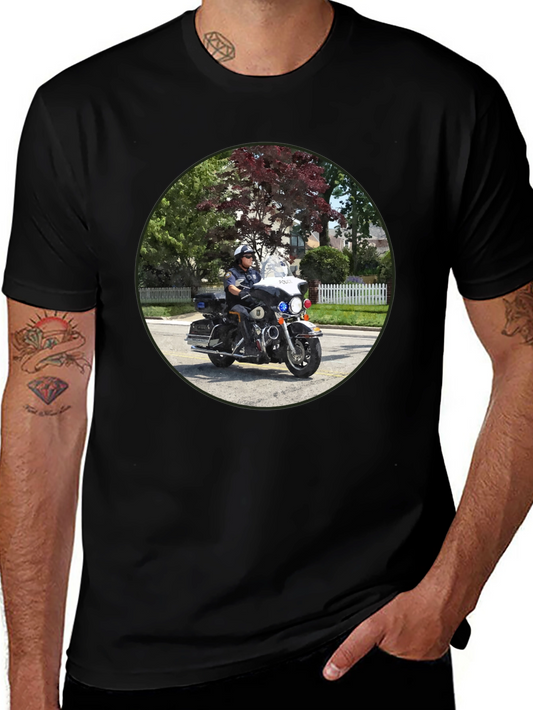 Police Officer On Motorcycle T-Shirt