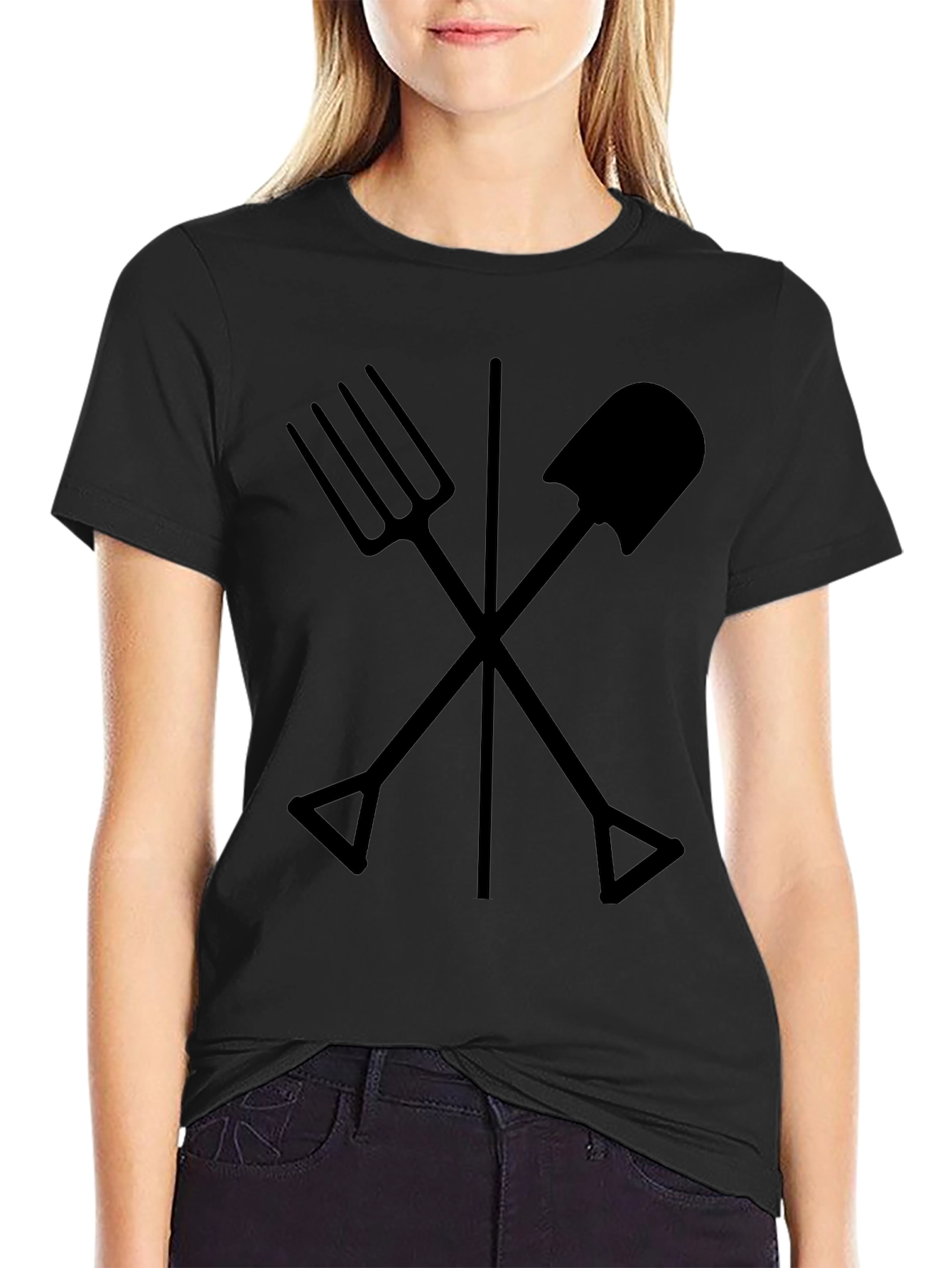 Gardeners Tee - Crossed Tools Design
