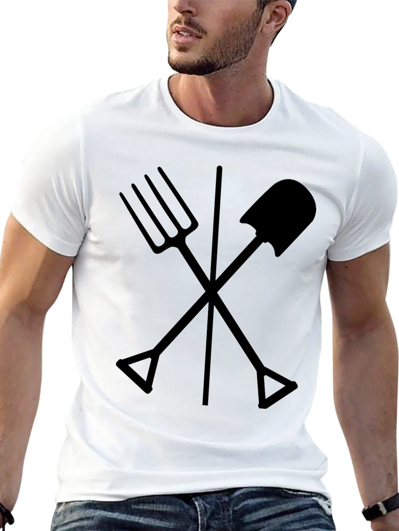Gardeners Tee - Crossed Tools Design