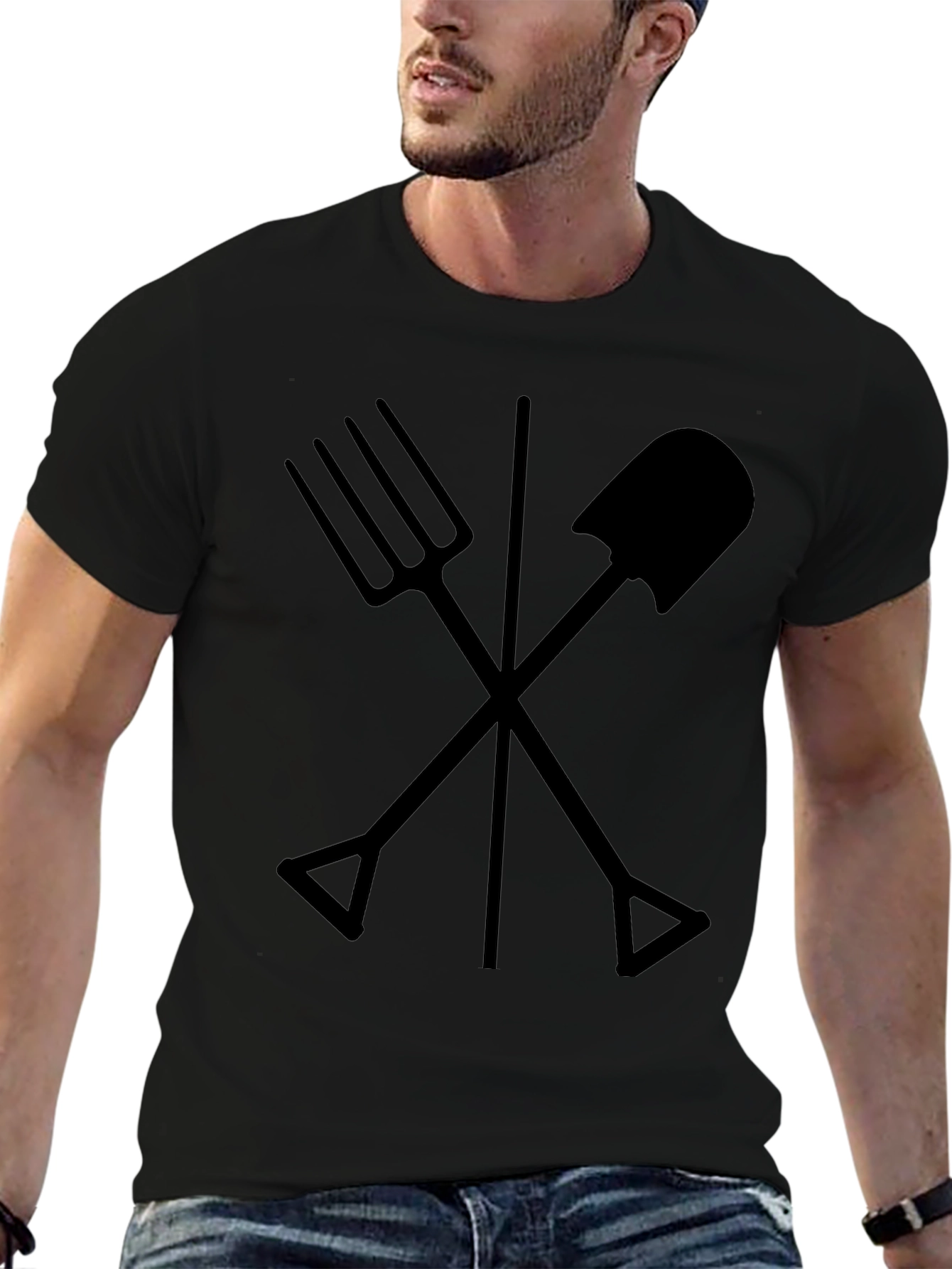 Gardeners Tee - Crossed Tools Design