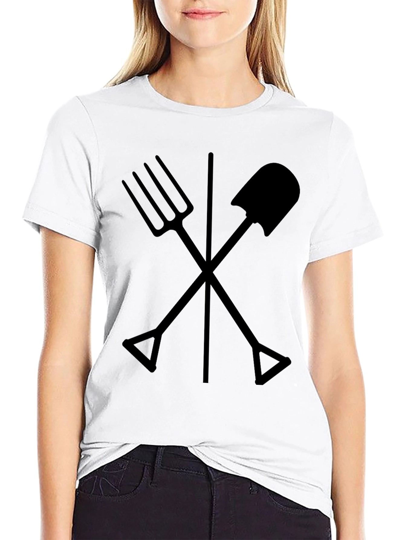 Gardeners Tee - Crossed Tools Design