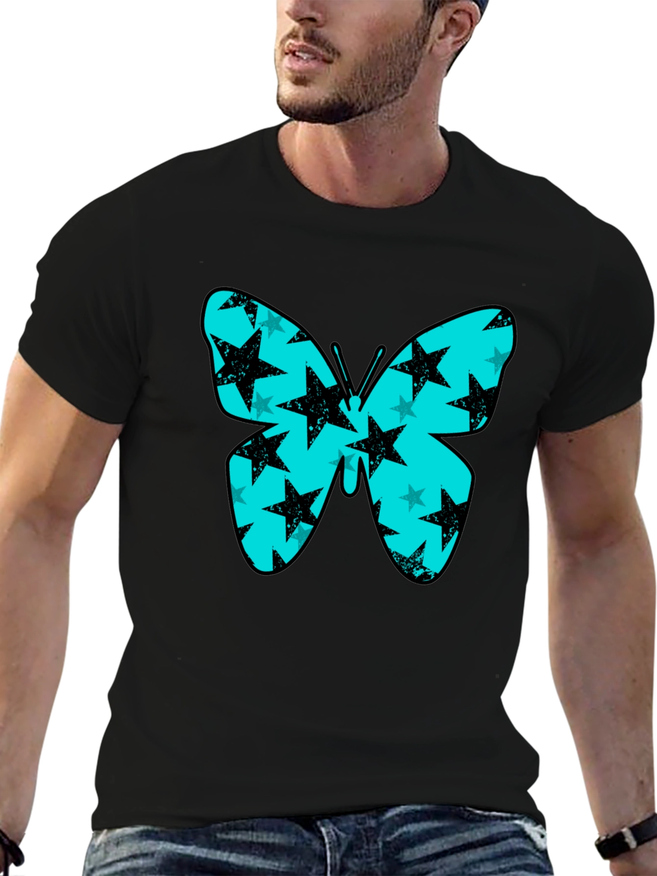Butterfly Star T-Shirt - Black