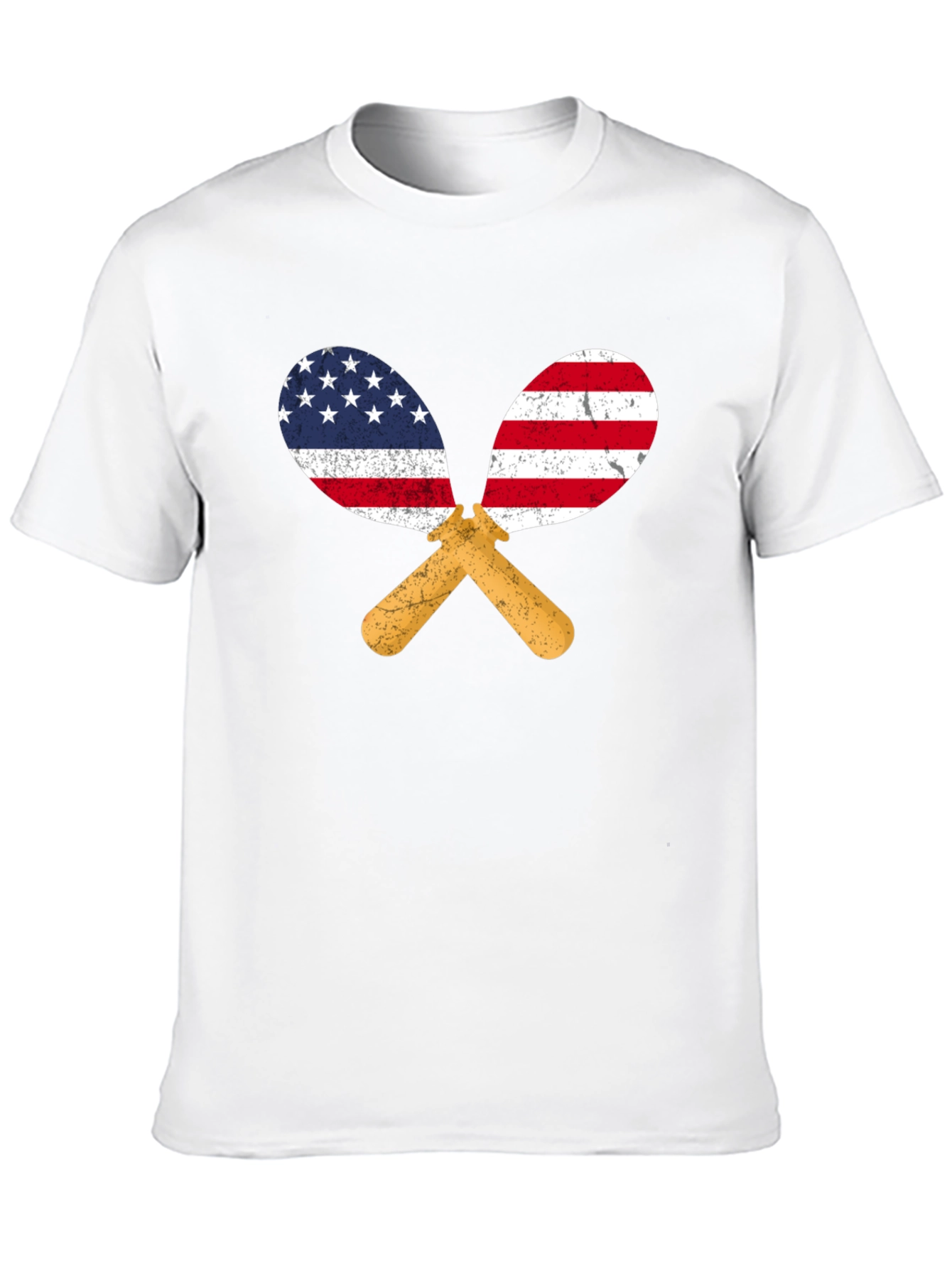 USA Flag Maracas Graphic T-Shirt