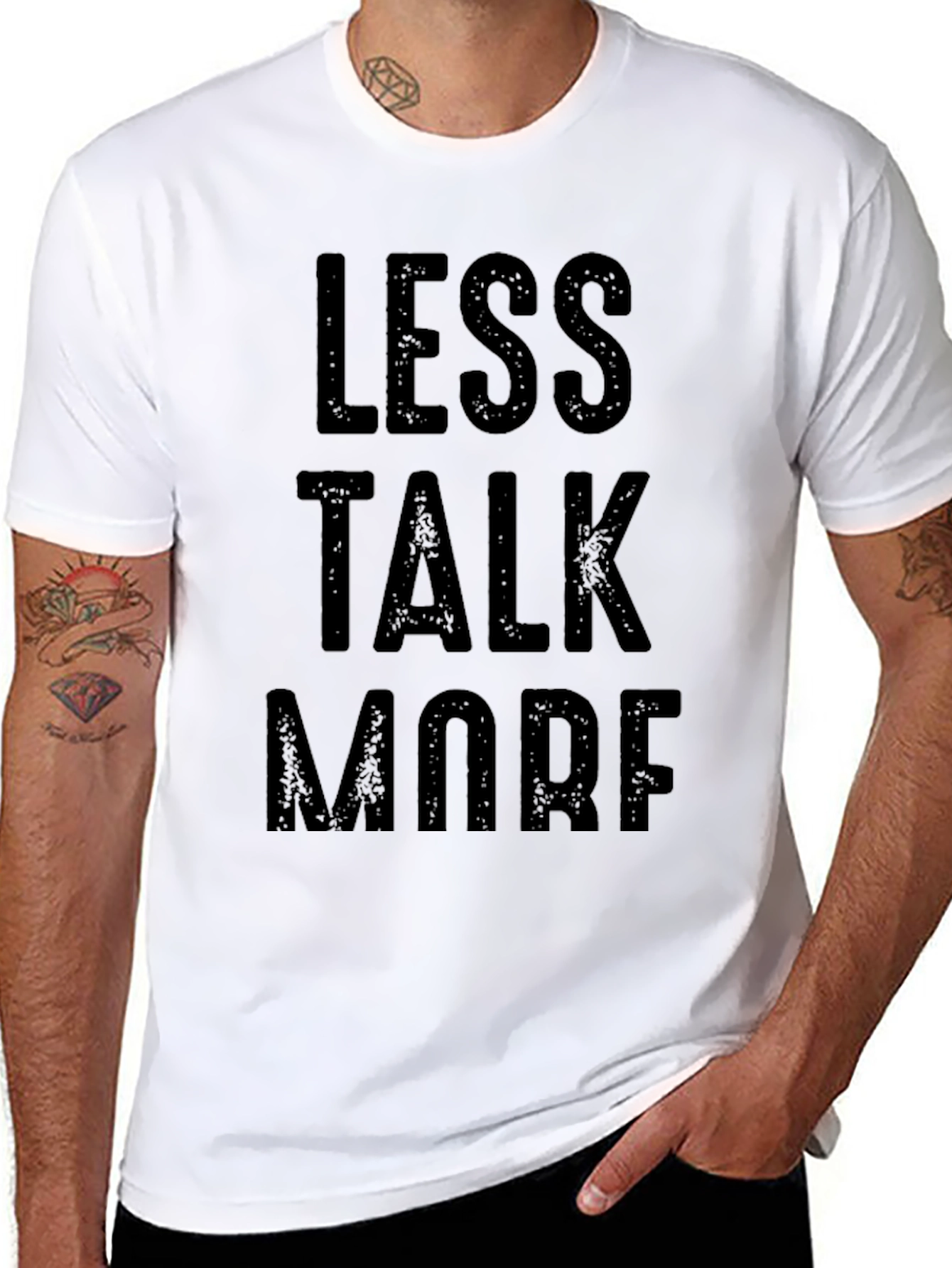 Less Talk More Graphic Tee - Black