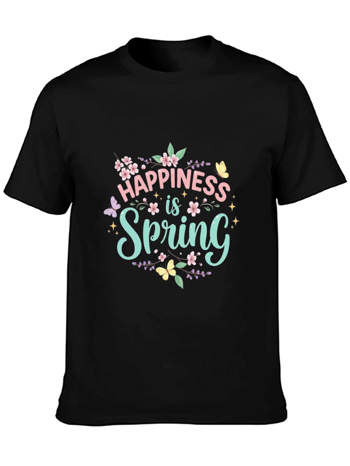 Happiness is Spring Graphic T-Shirt