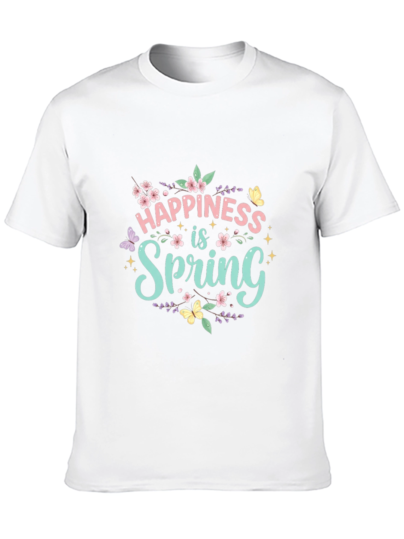 Happiness is Spring Graphic T-Shirt