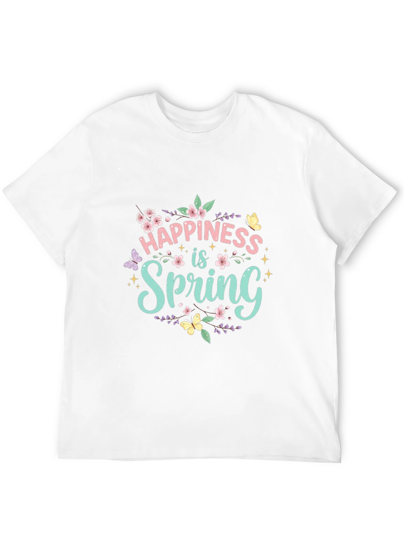 Happiness is Spring Graphic T-Shirt