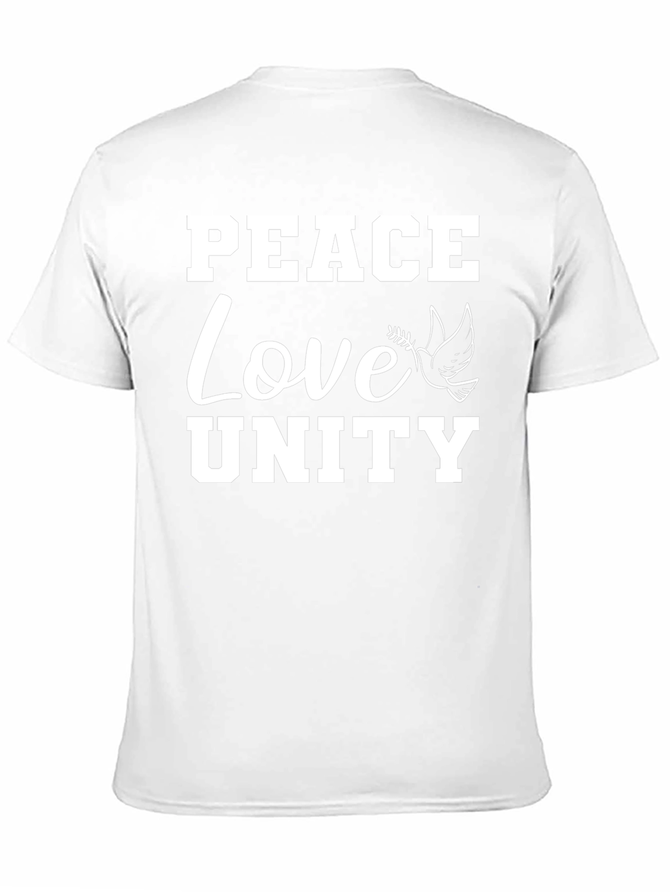 Peace Love Unity Graphic Tee - Black Casual T-Shirt