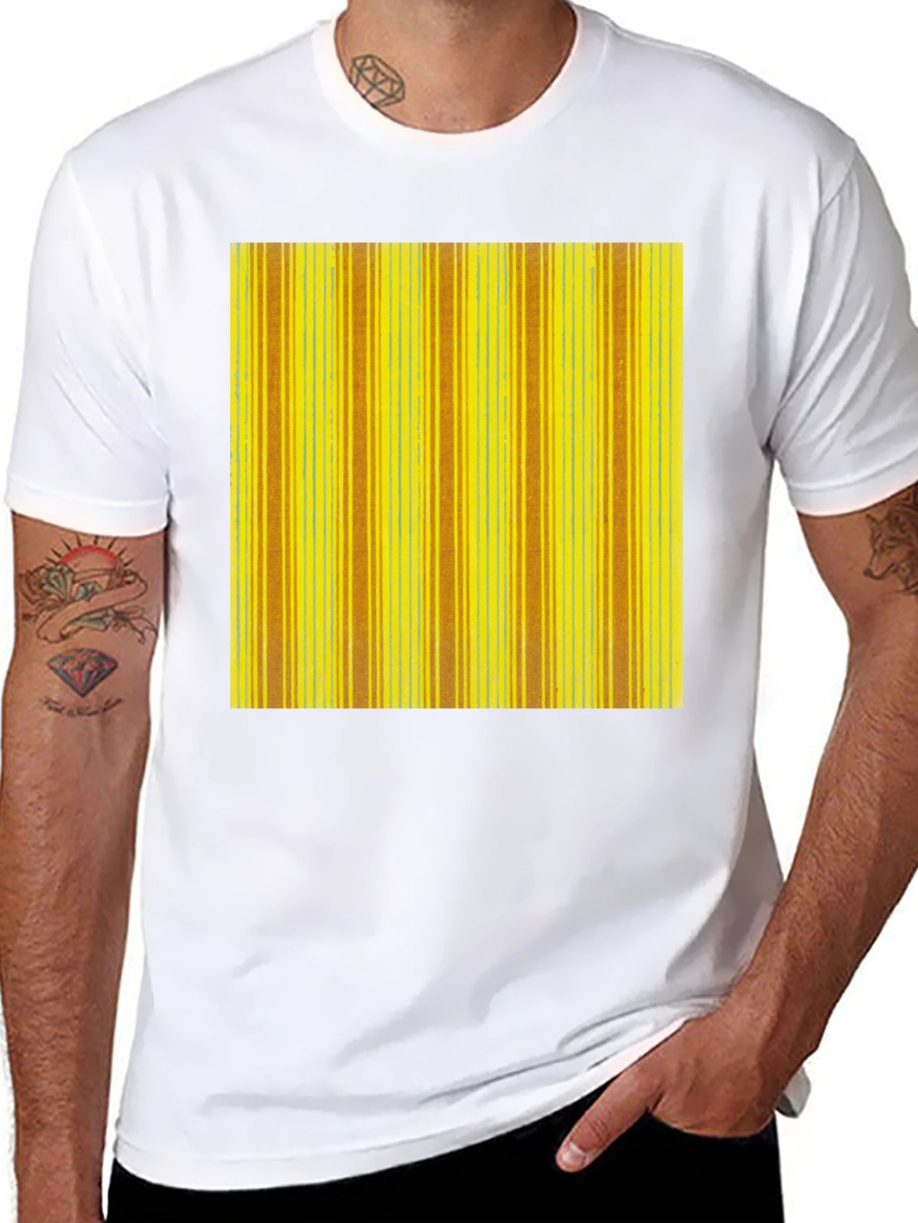 Striped Pattern Tee - Casual Wear