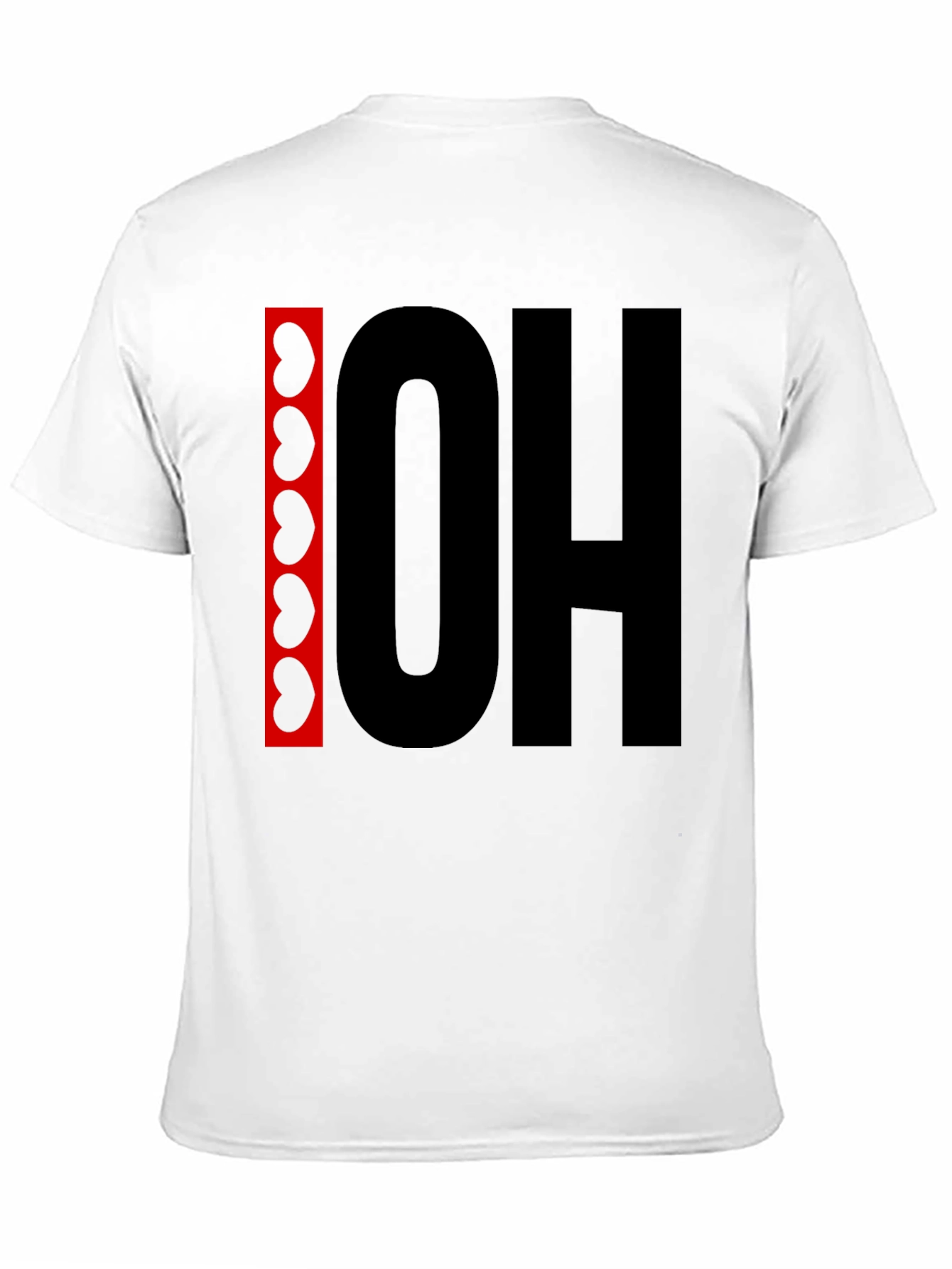 OH! T-Shirt - Black with Bean Design