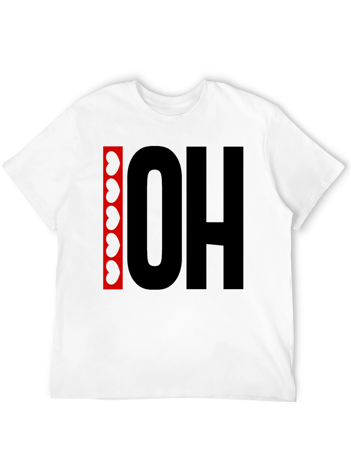 OH! T-Shirt - Black with Bean Design