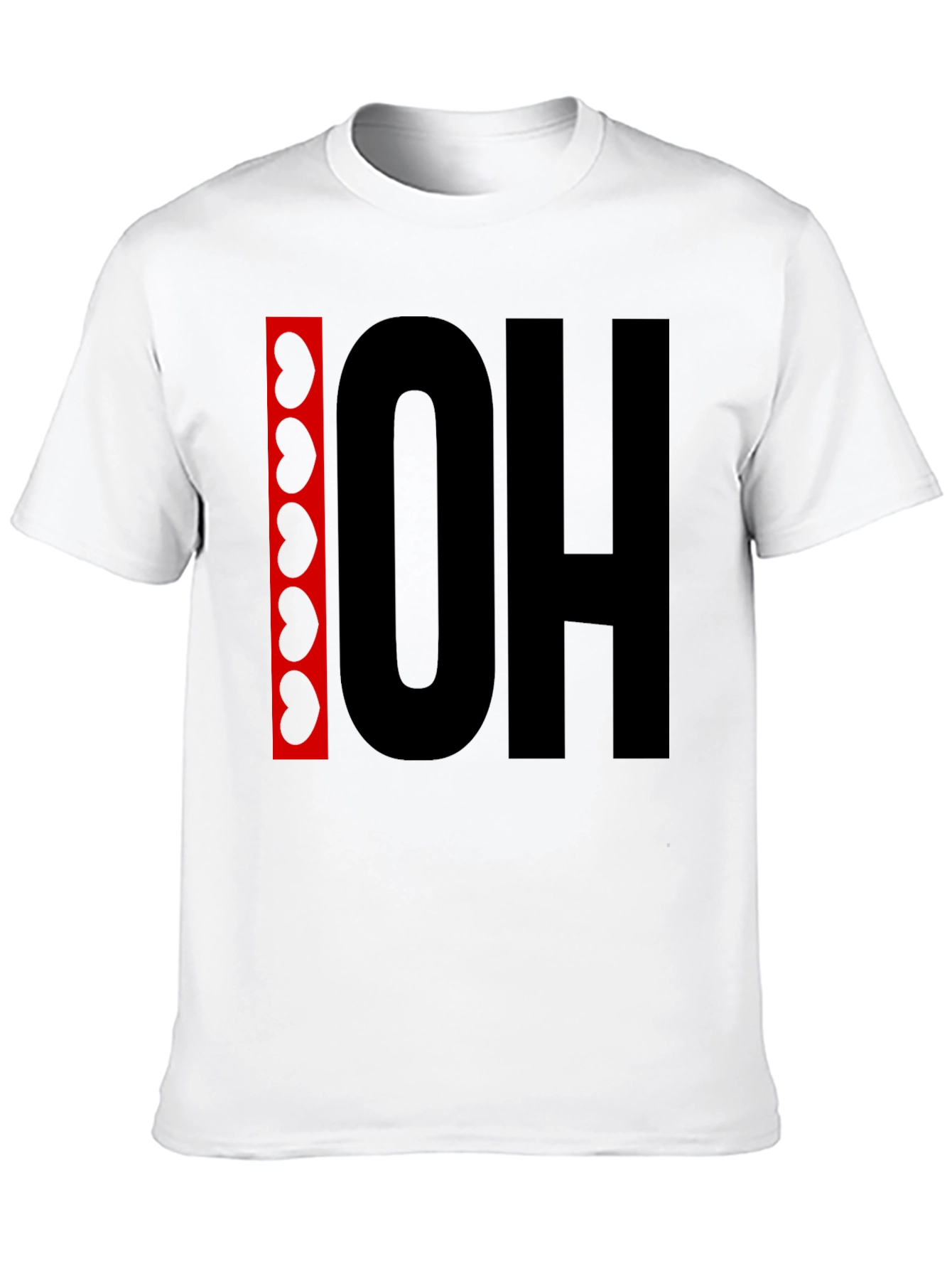 OH! T-Shirt - Black with Bean Design