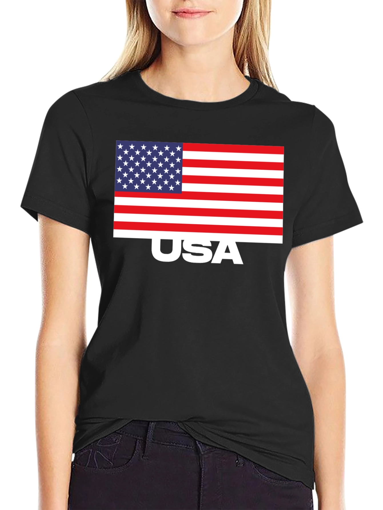 USA Flag Graphic Tee - Patriotic T-Shirt