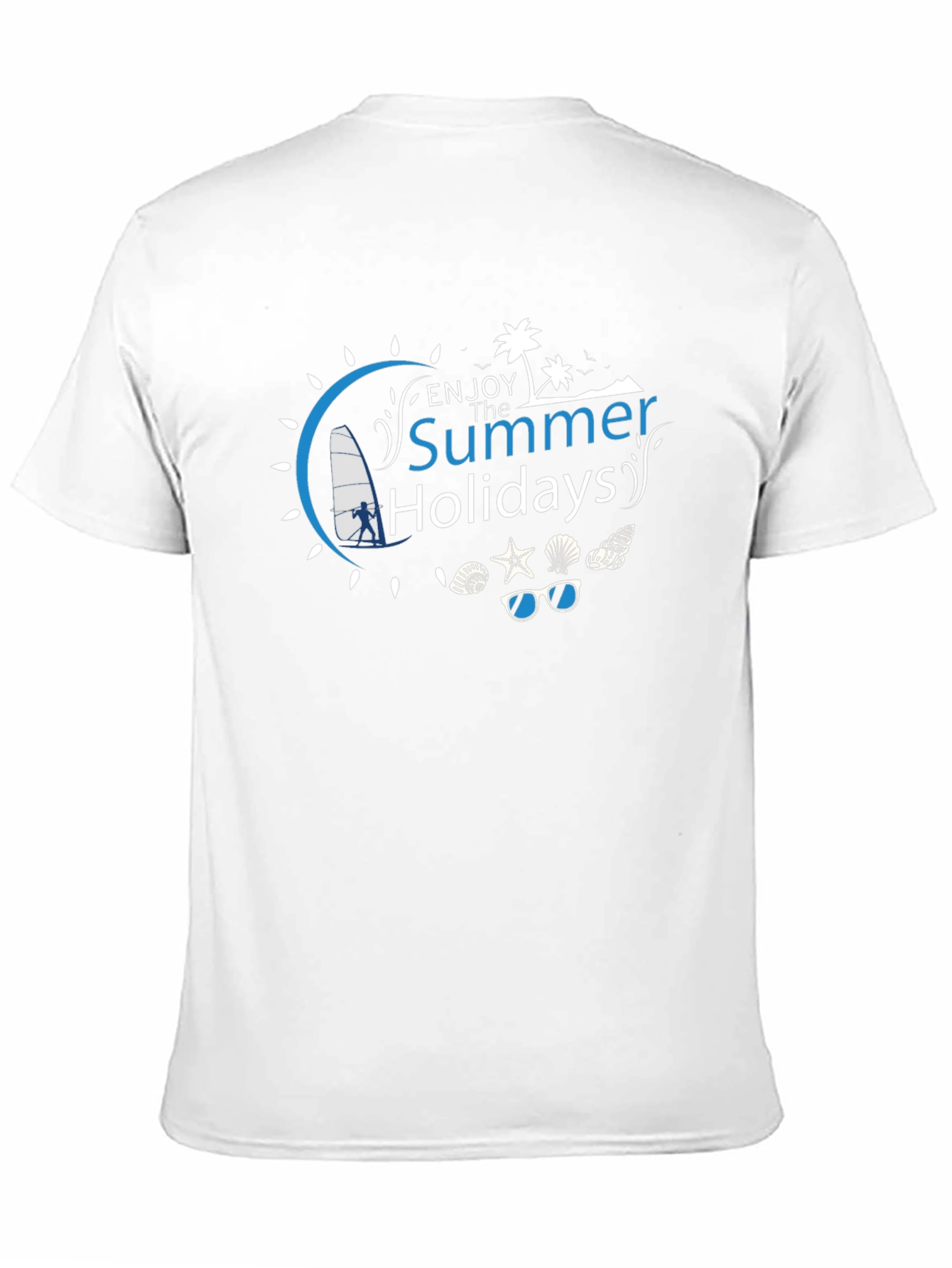Summer Holiday Graphic Tee - Black Cotton T-Shirt