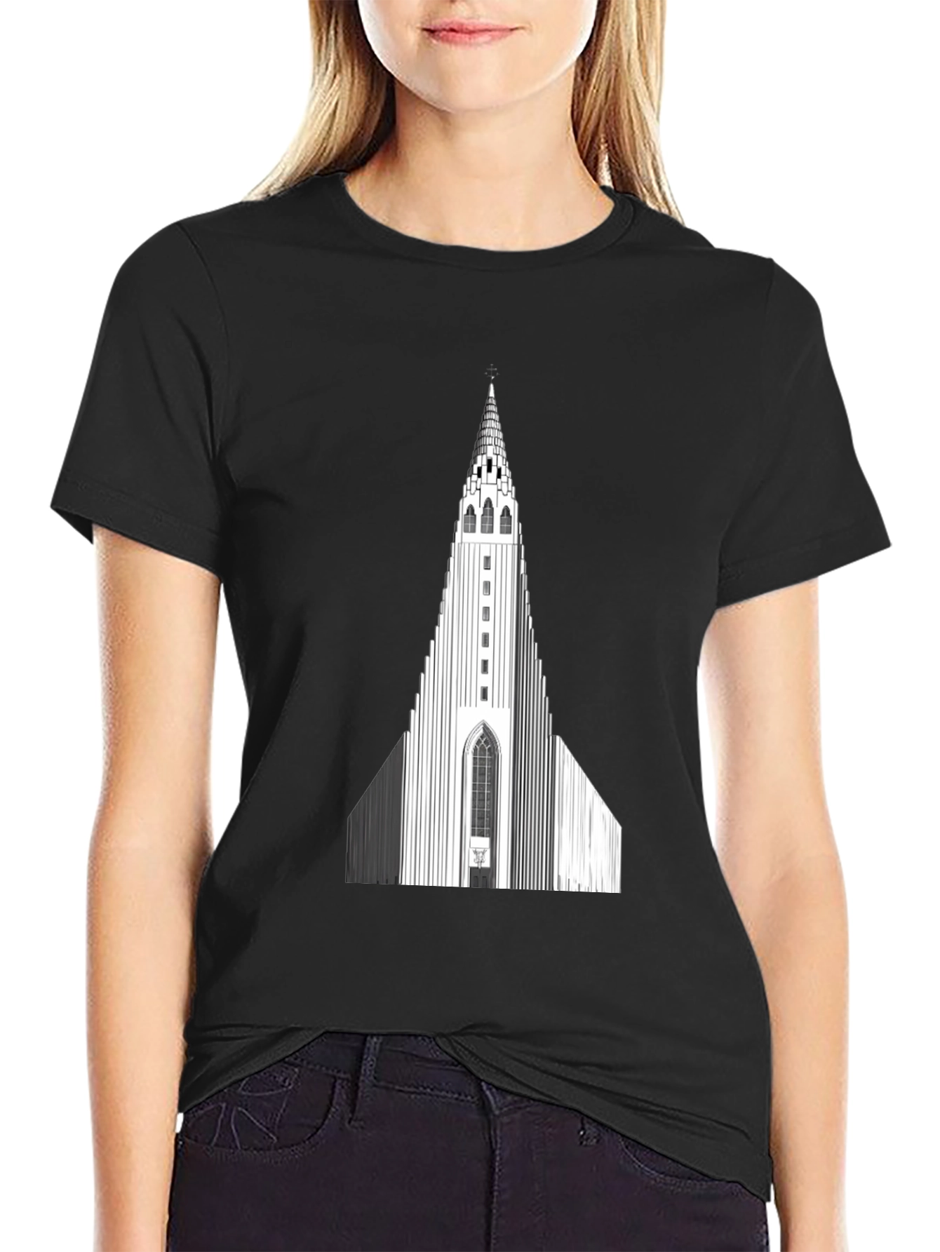 Hallgrímskirkja Graphic Tee - Iceland Church Design
