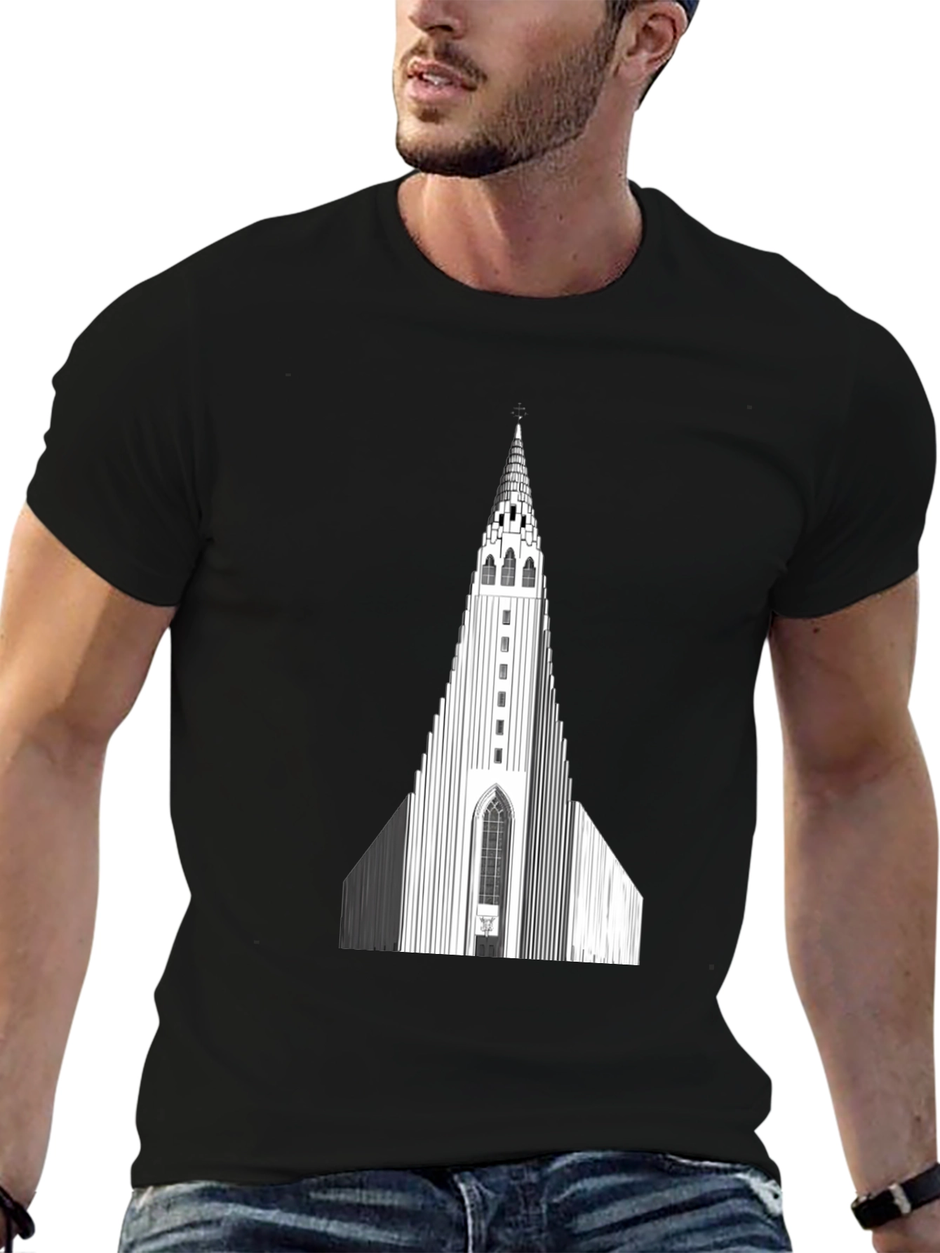 Hallgrímskirkja Graphic Tee - Iceland Church Design