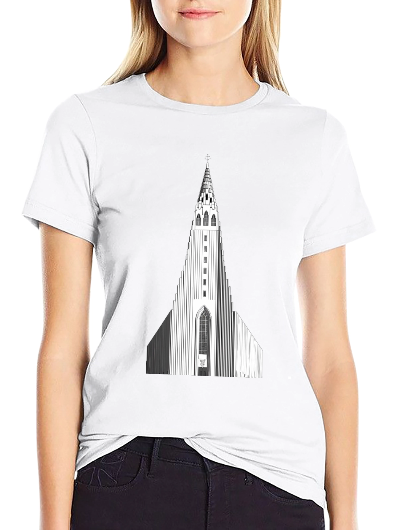 Hallgrímskirkja Graphic Tee - Iceland Church Design