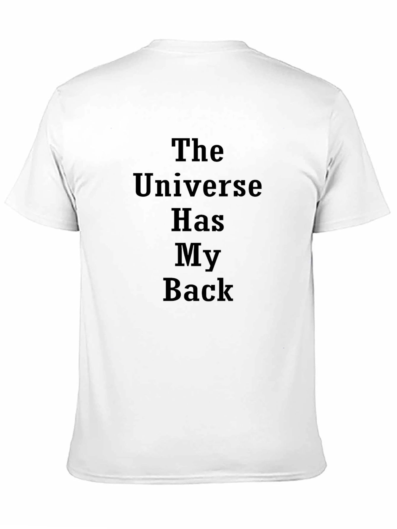 The Universe Has My Back Black Graphic Tee
