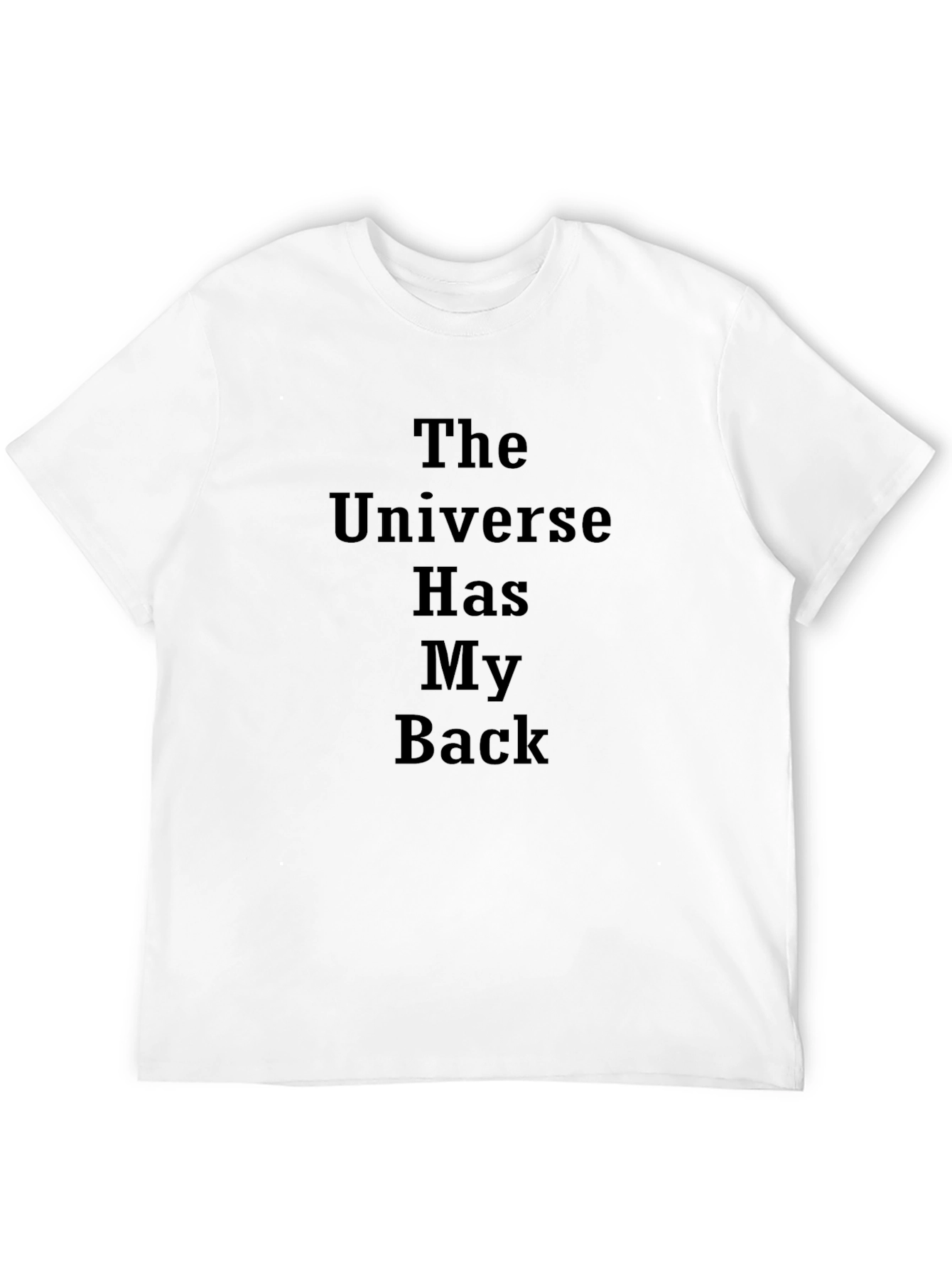 The Universe Has My Back Black Graphic Tee