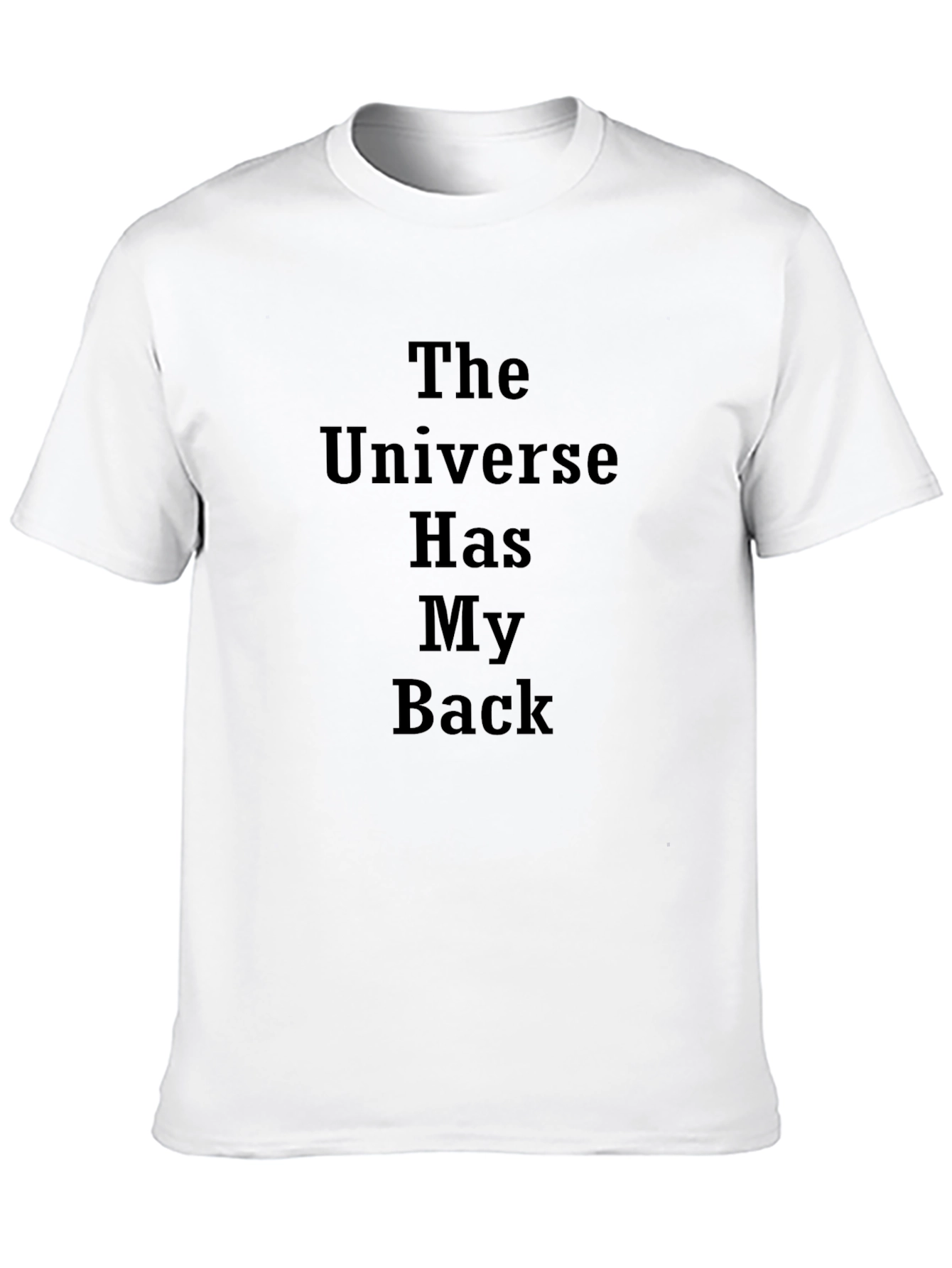 The Universe Has My Back Black Graphic Tee
