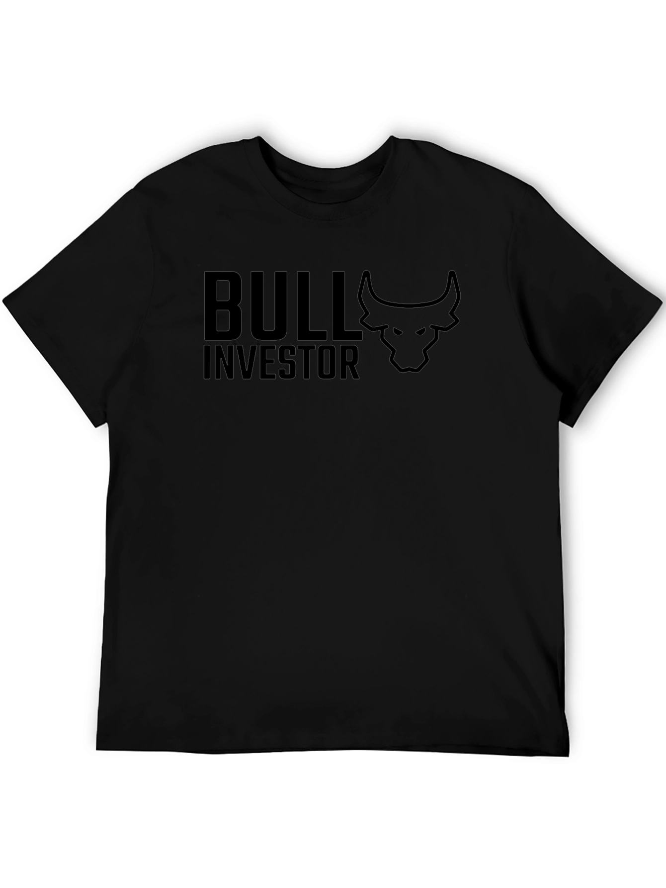 Bull Investor Graphic Tee - Black Cotton T-Shirt