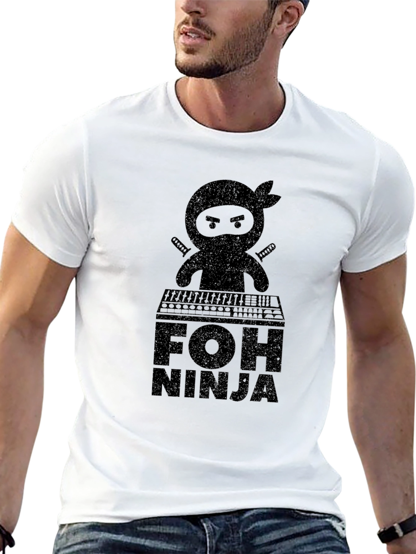 FOH Ninja Black Graphic T-Shirt