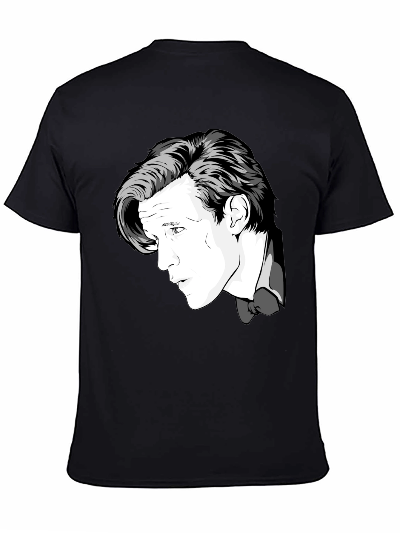 Doctor Who Matt Smith Portrait Black T-Shirt