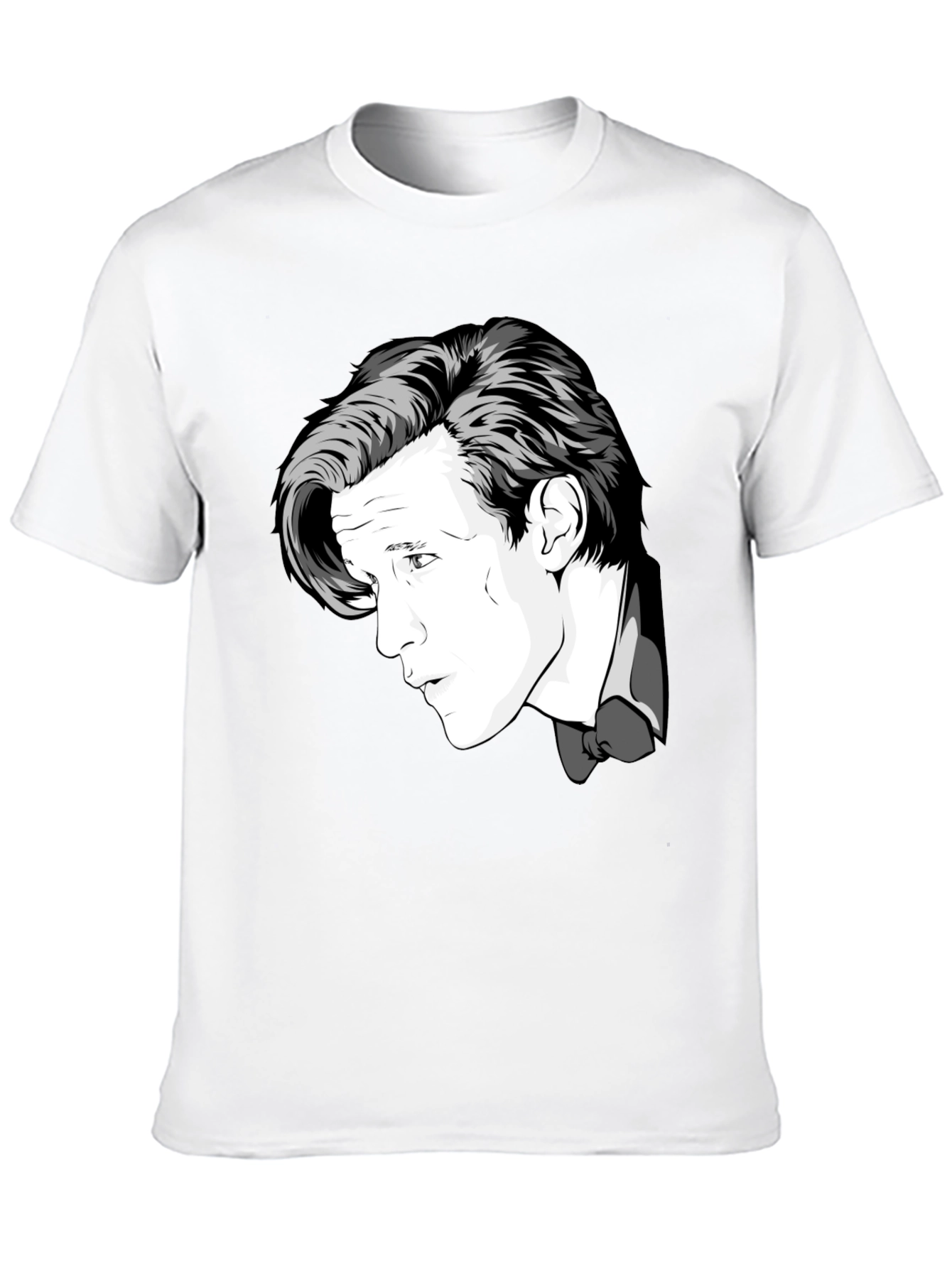 Doctor Who Matt Smith Portrait Black T-Shirt