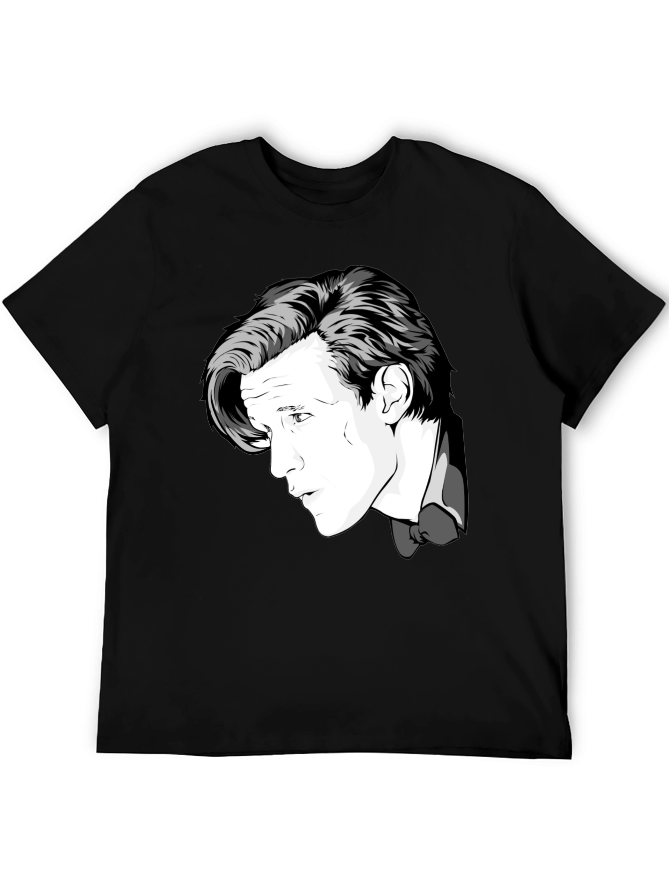 Doctor Who Matt Smith Portrait Black T-Shirt