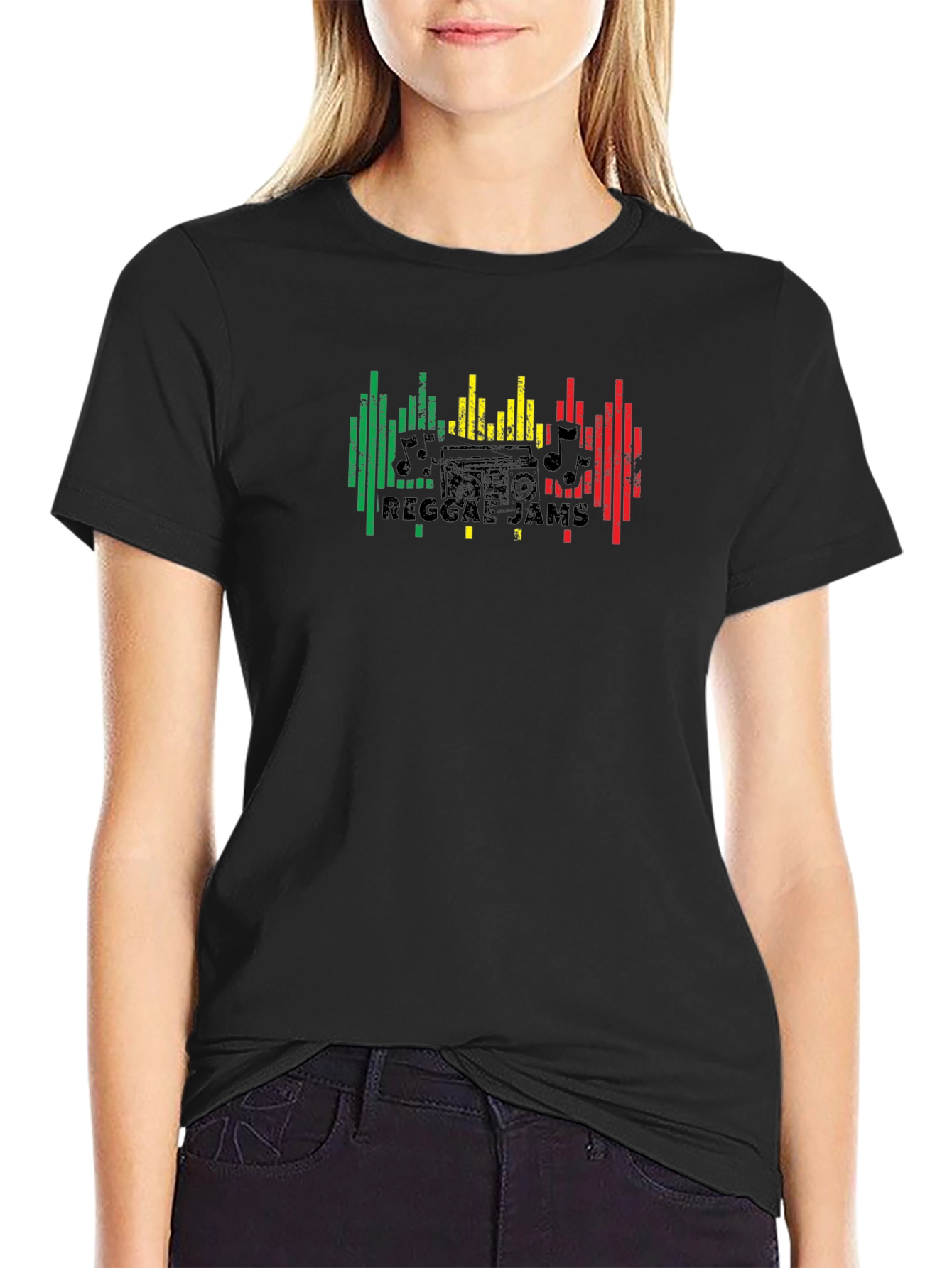 Reggae Jams Black Graphic T-Shirt