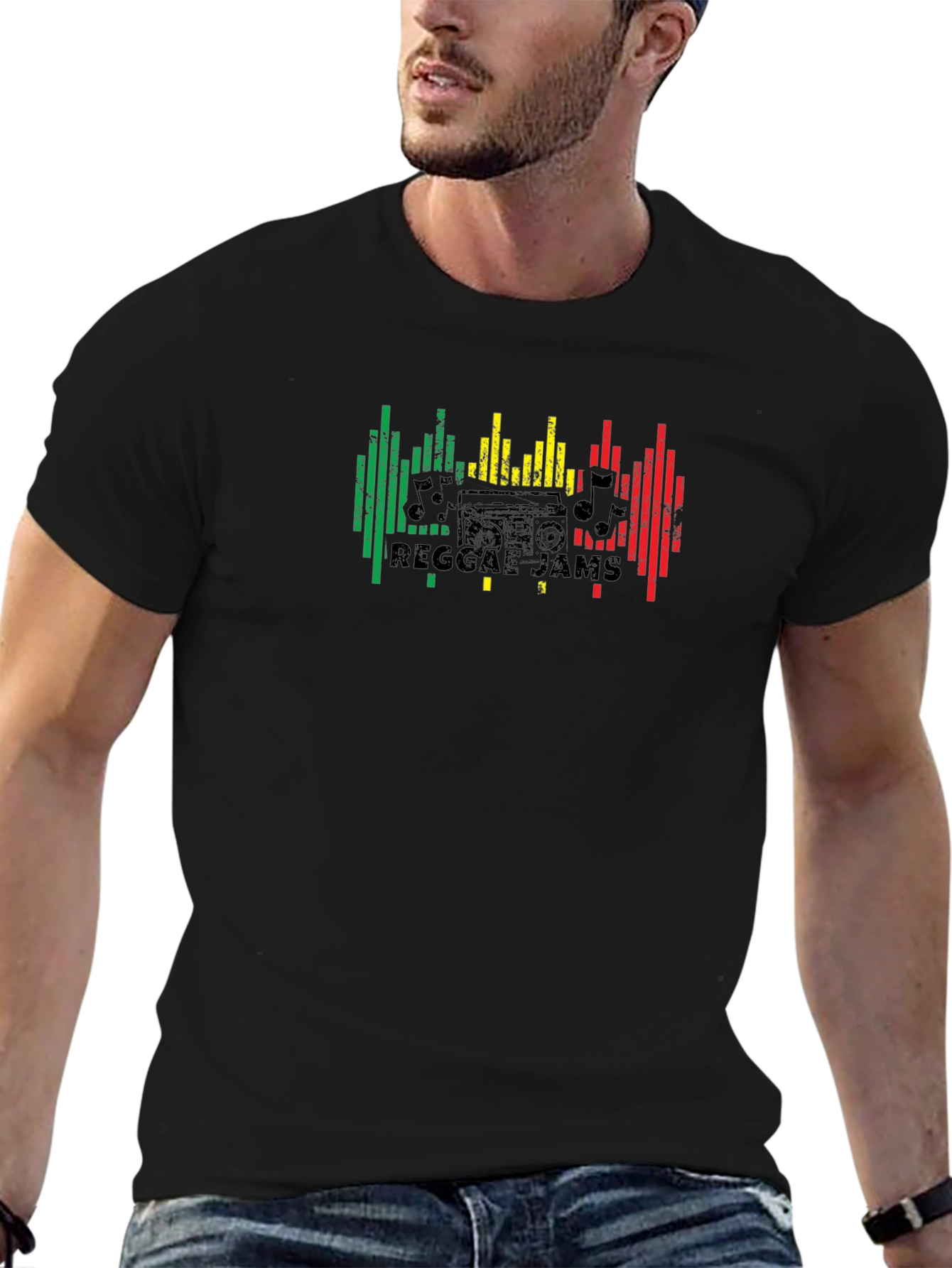Reggae Jams Black Graphic T-Shirt