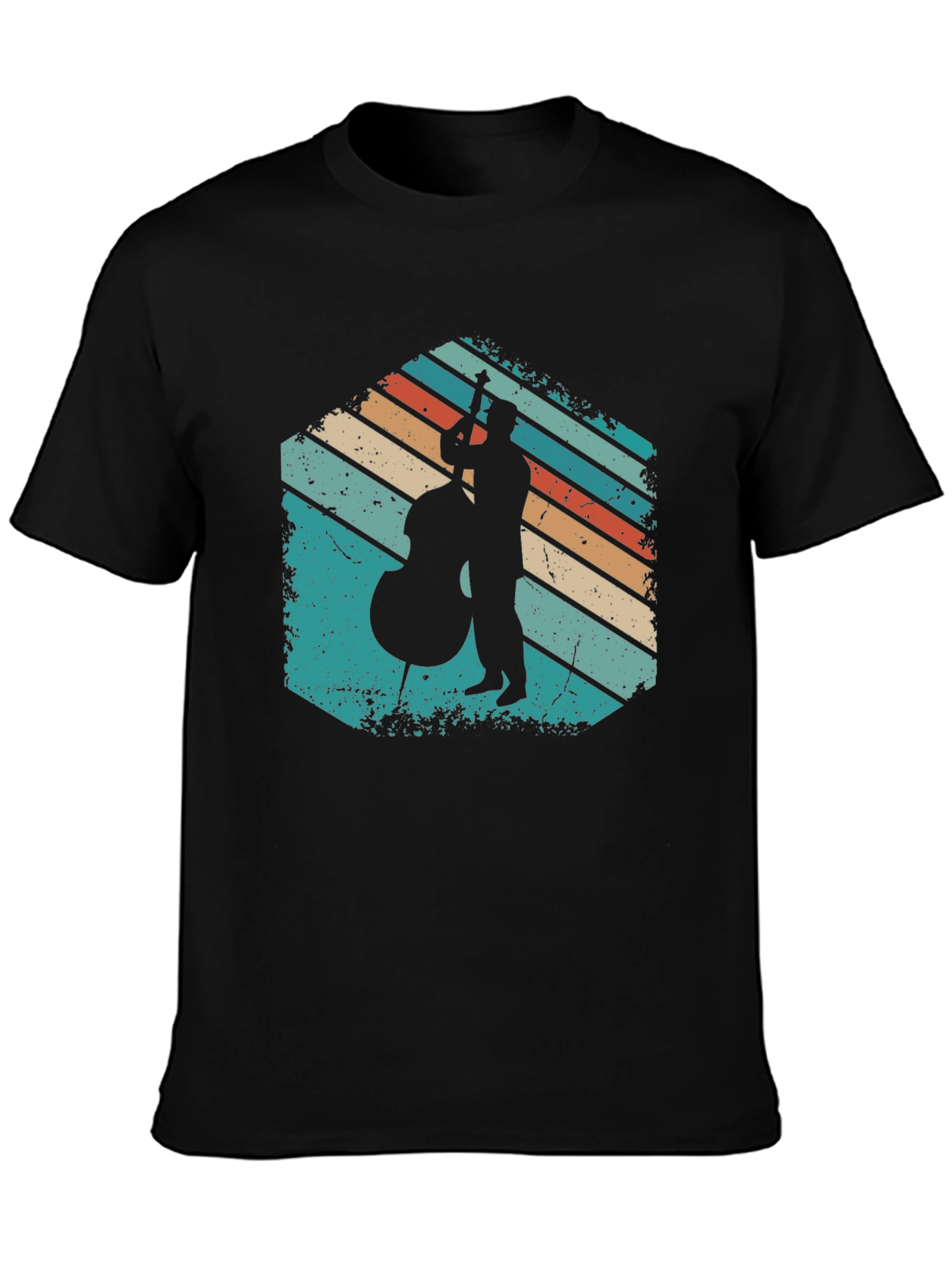 Retro Bassist Silhouette T-Shirt