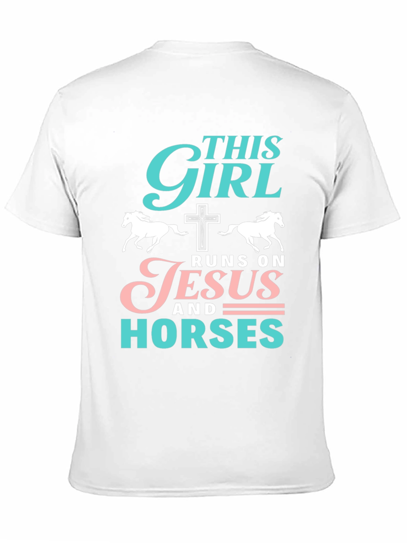 This Girl Runs On Jesus & Horses T-Shirt