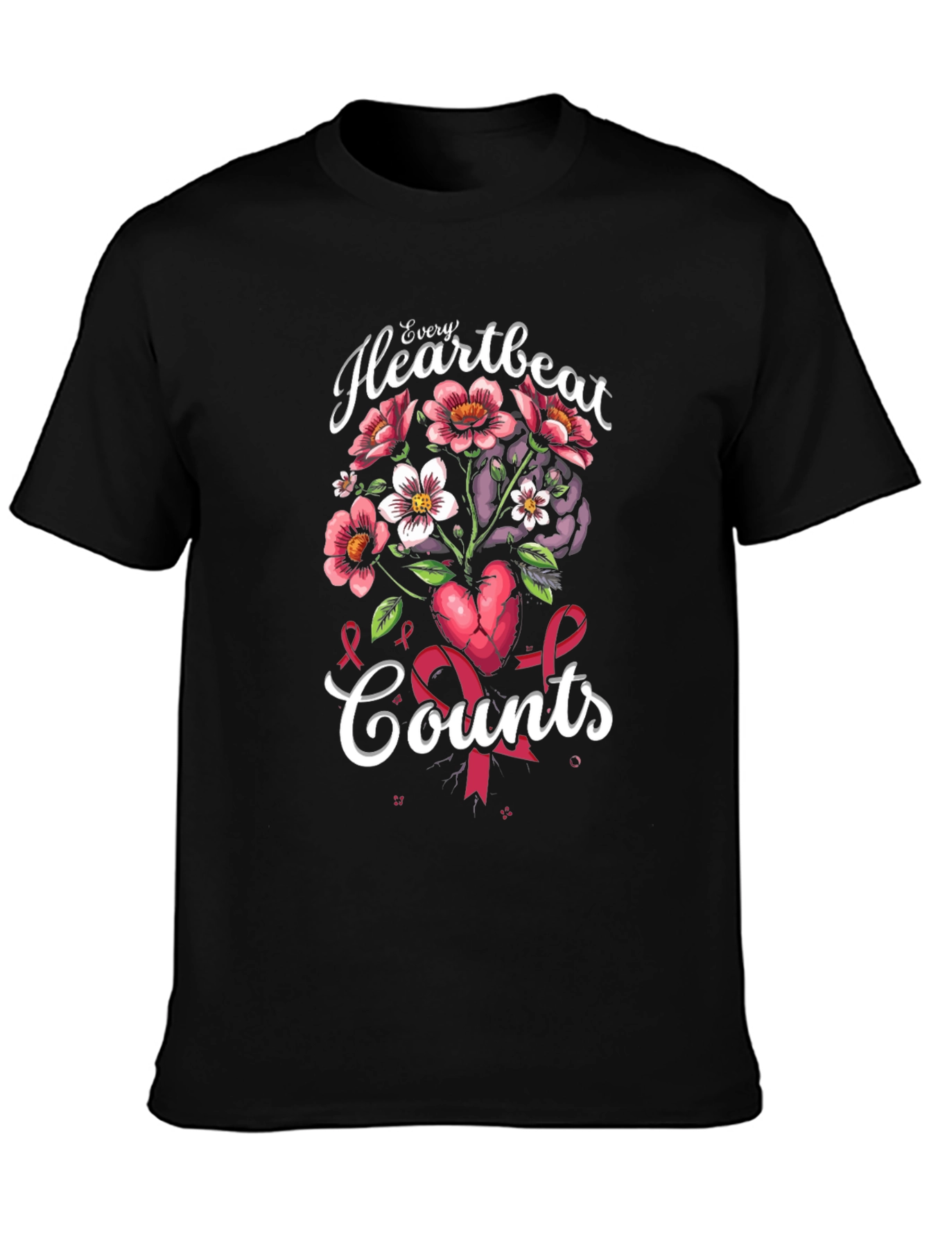 Every Heartbeat Counts Graphic Tee - Awareness T-Shirt