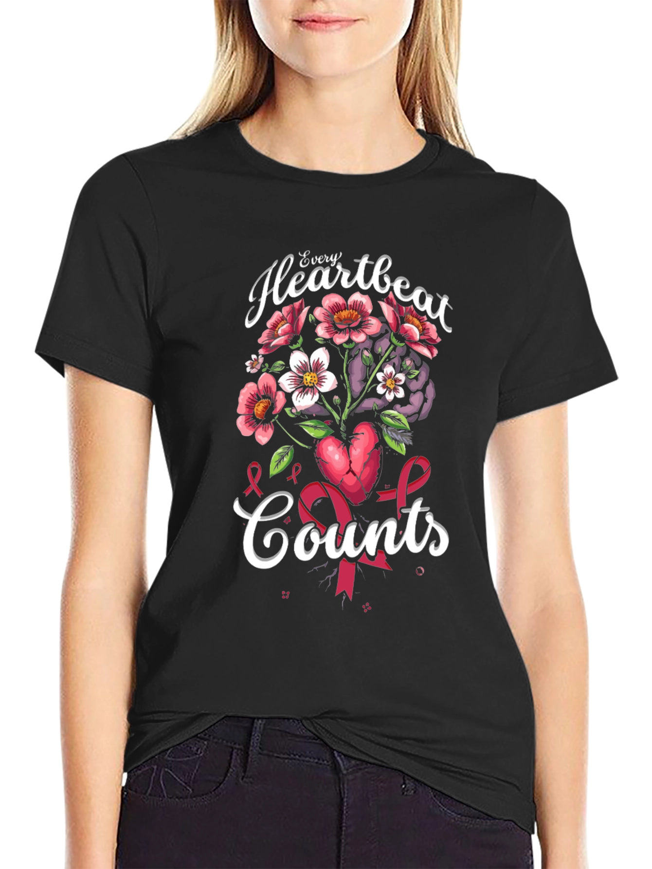 Every Heartbeat Counts Graphic Tee - Awareness T-Shirt