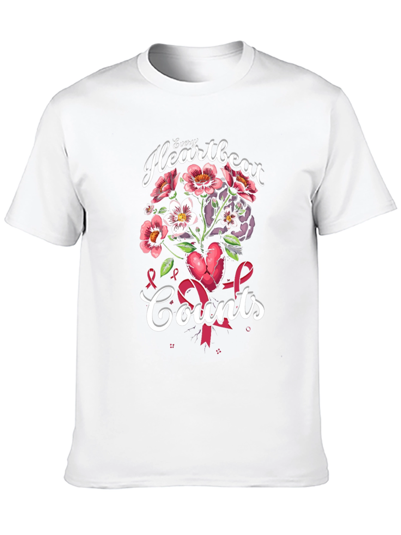 Every Heartbeat Counts Graphic Tee - Awareness T-Shirt