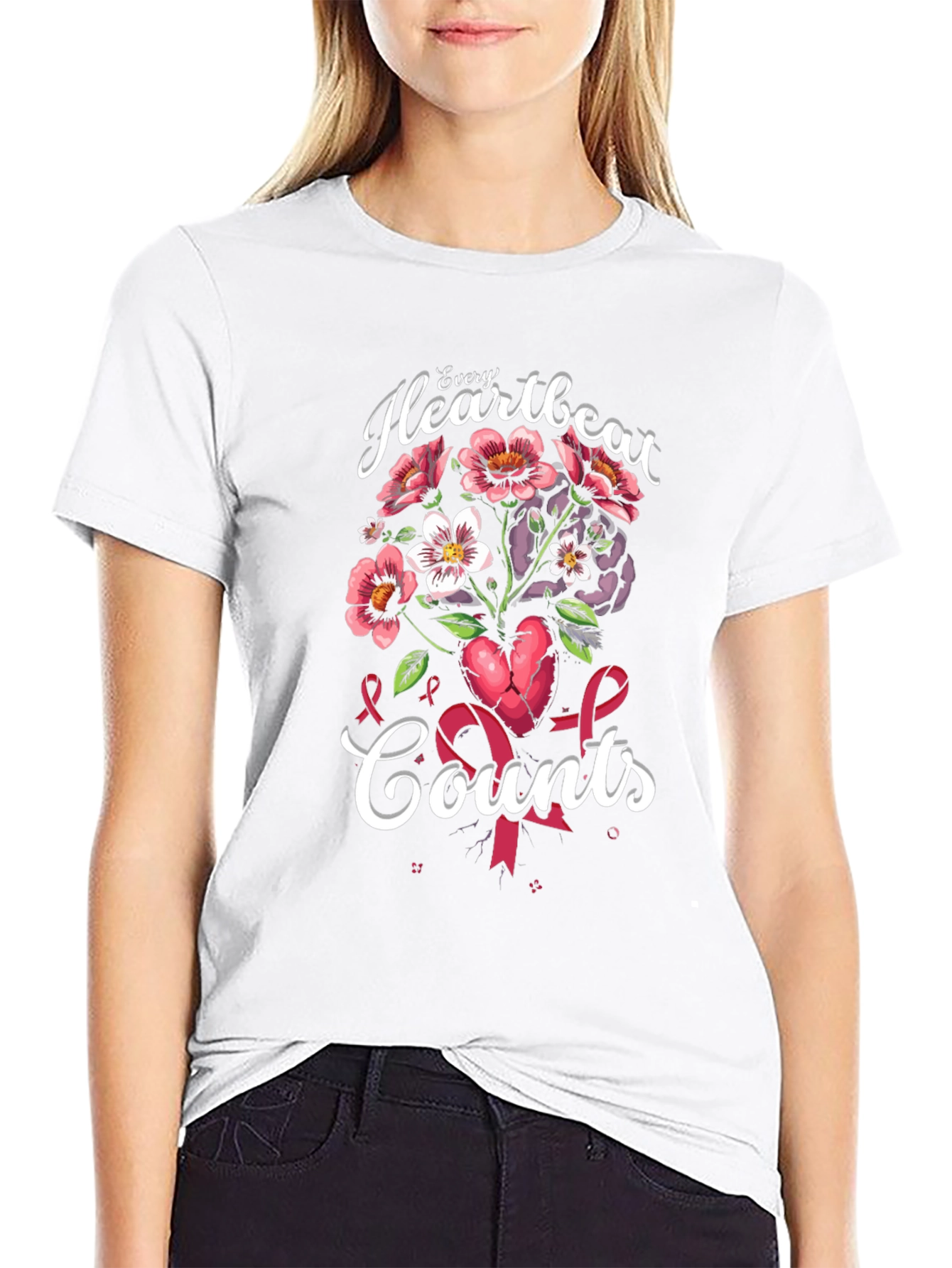 Every Heartbeat Counts Graphic Tee - Awareness T-Shirt