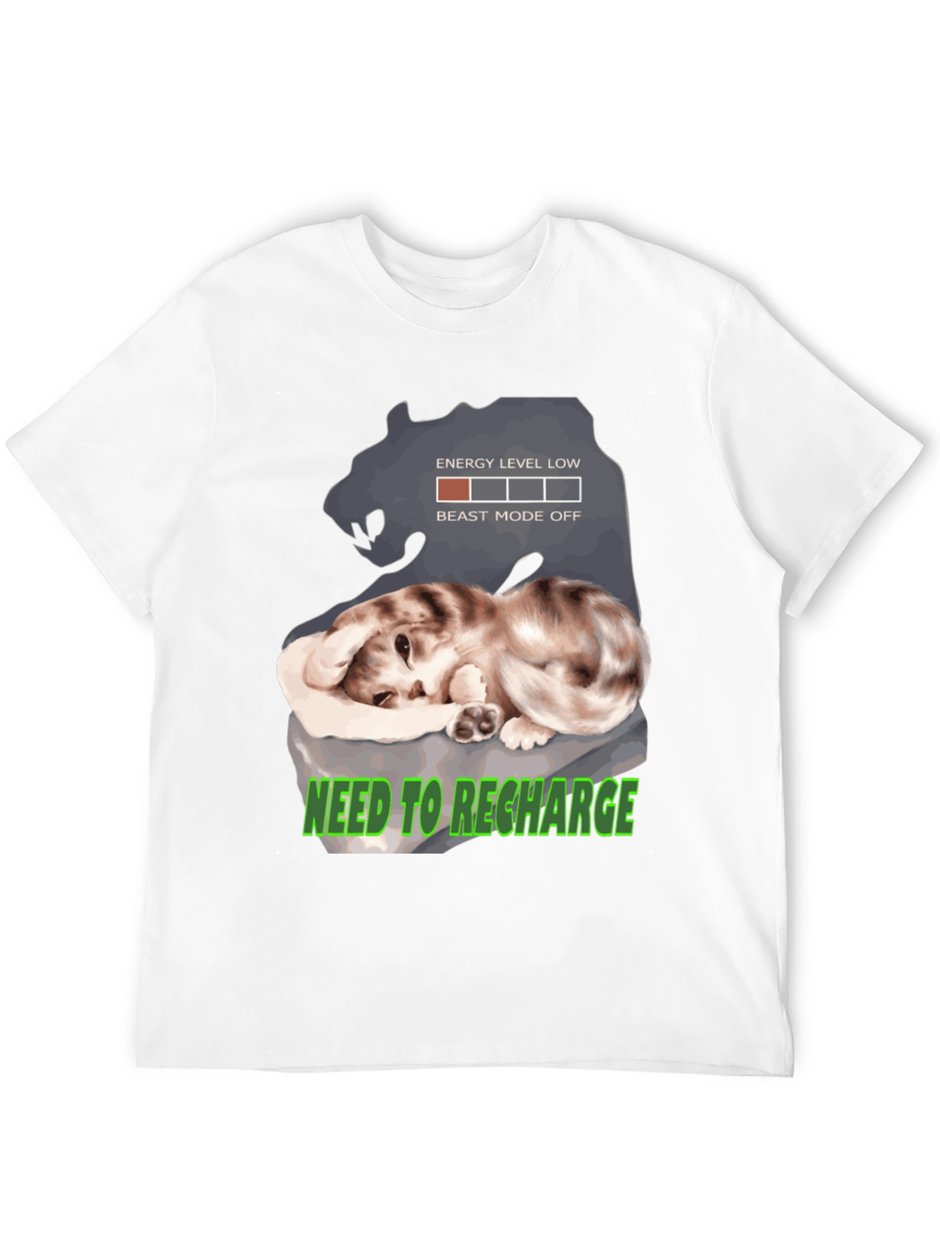 Need To Recharge Cat T-Shirt