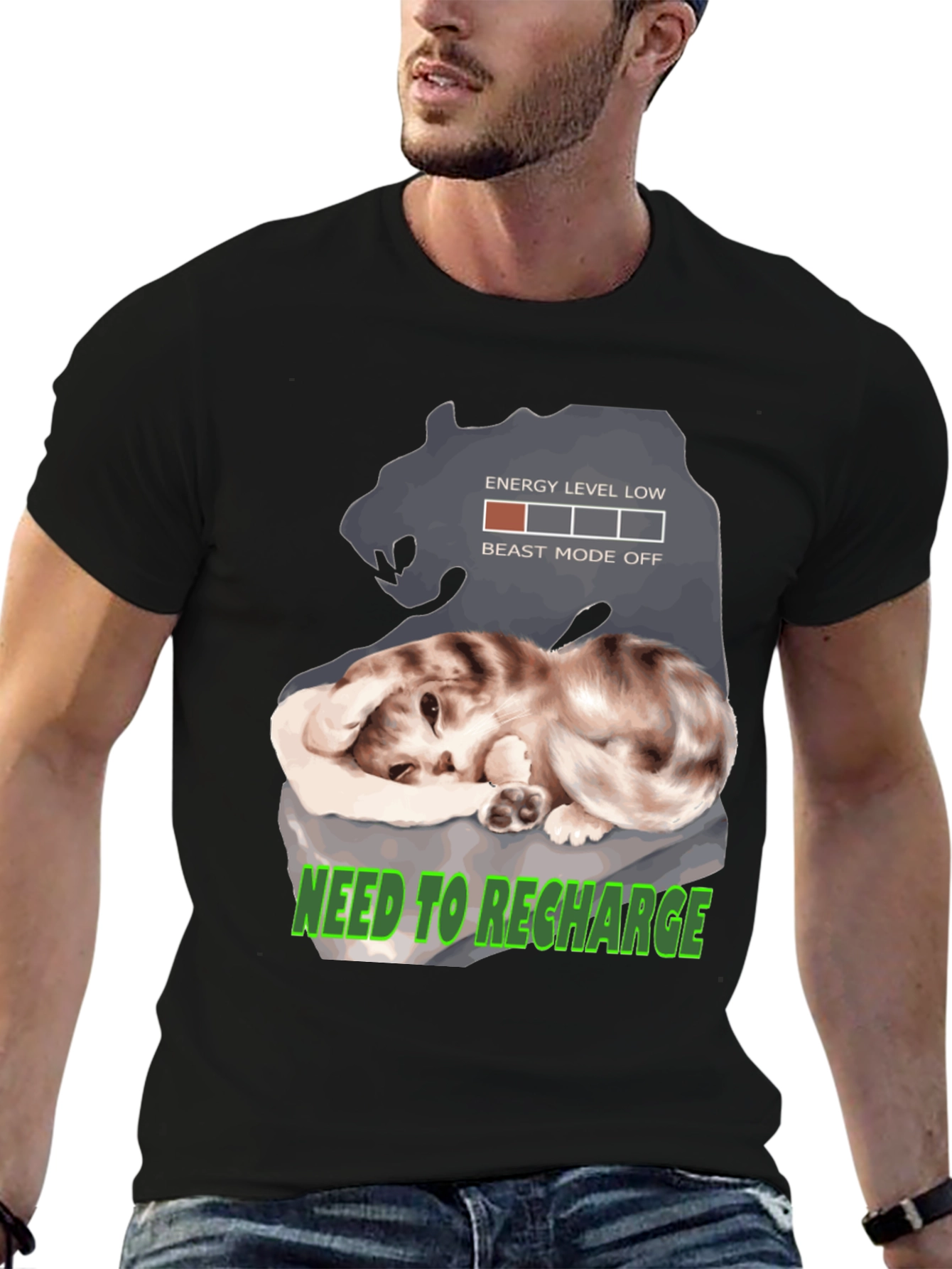 Need To Recharge Cat T-Shirt