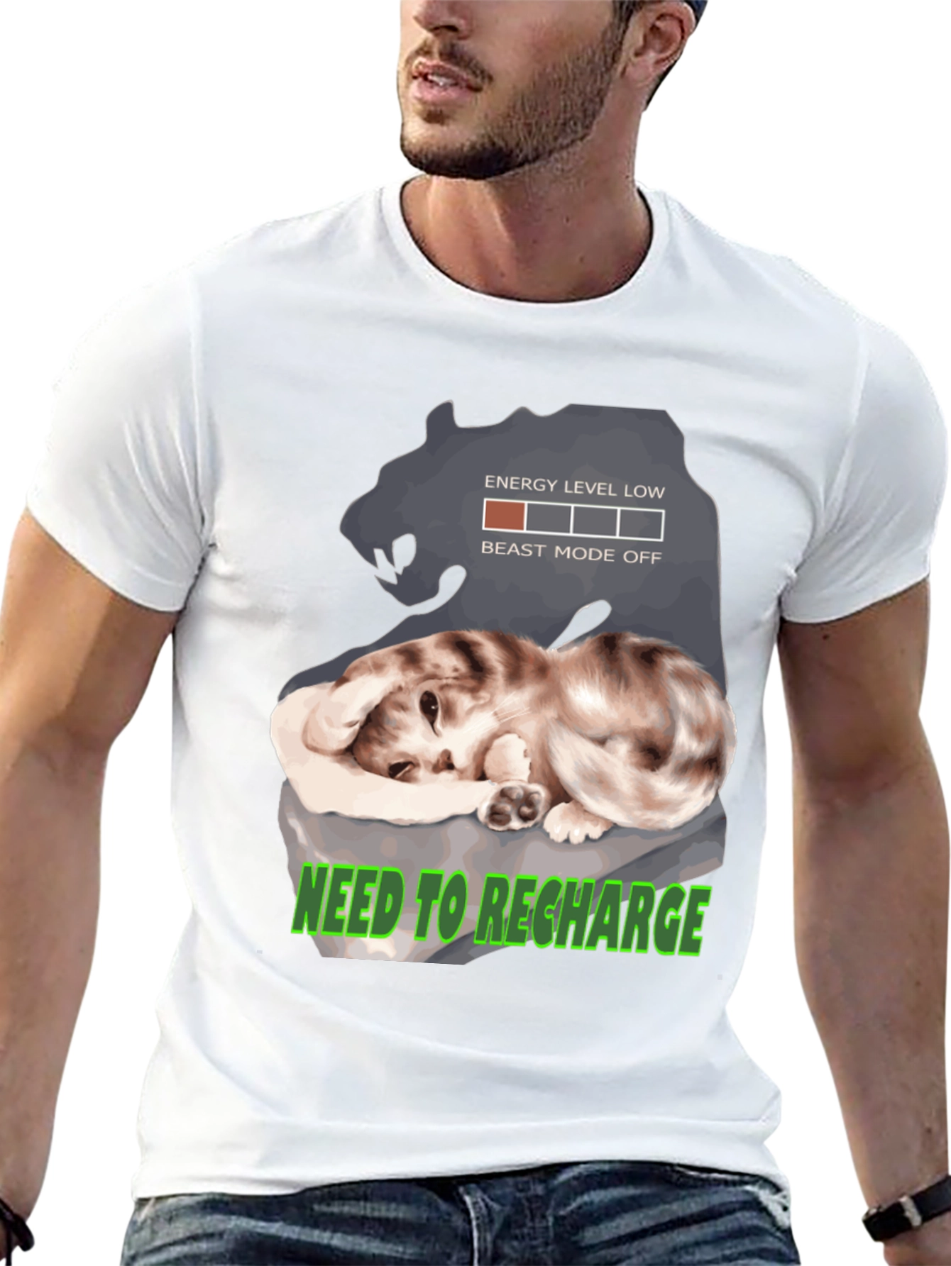 Need To Recharge Cat T-Shirt