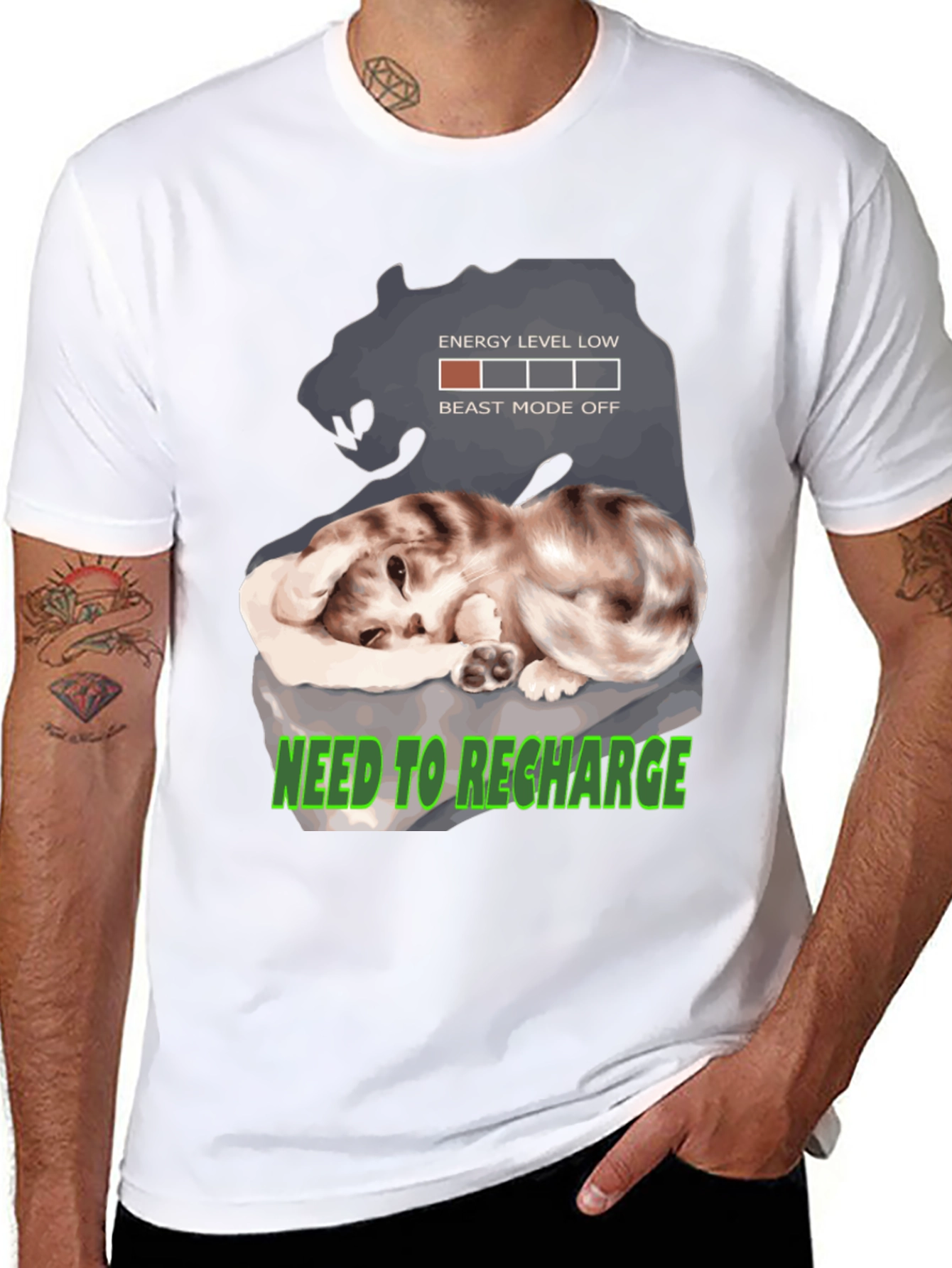 Need To Recharge Cat T-Shirt