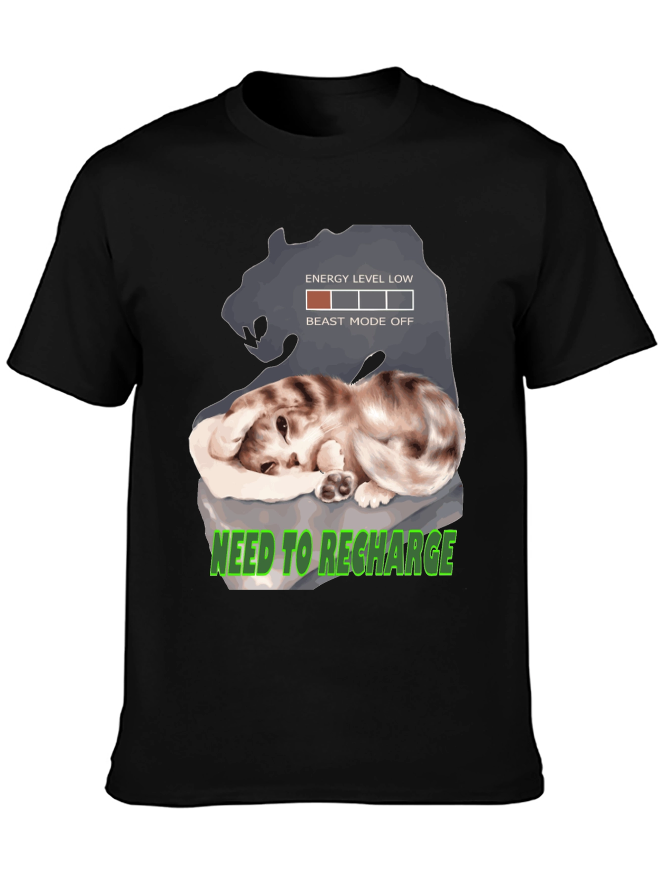 Need To Recharge Cat T-Shirt