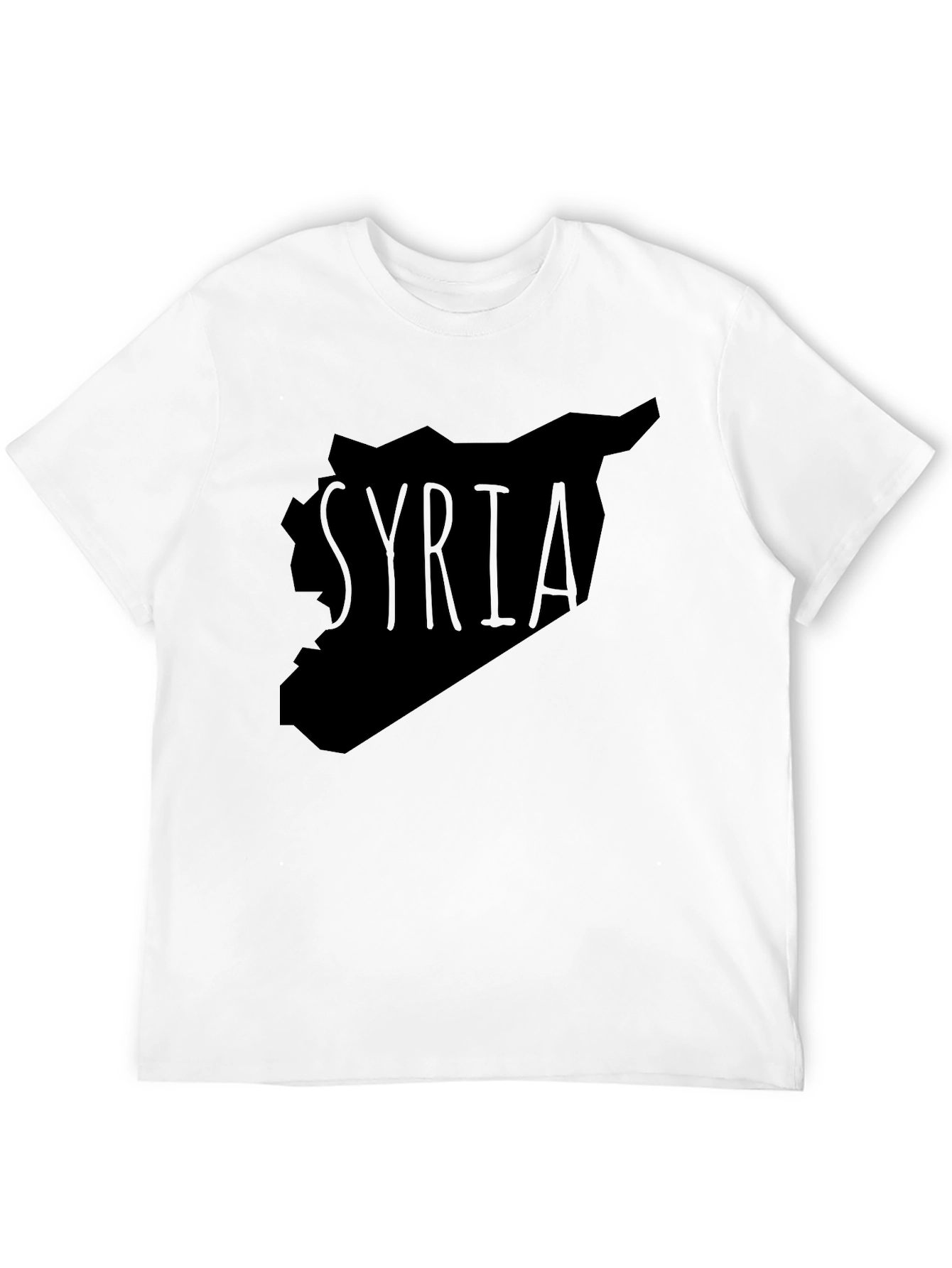 Syria Map T-Shirt - Black Graphic Tee