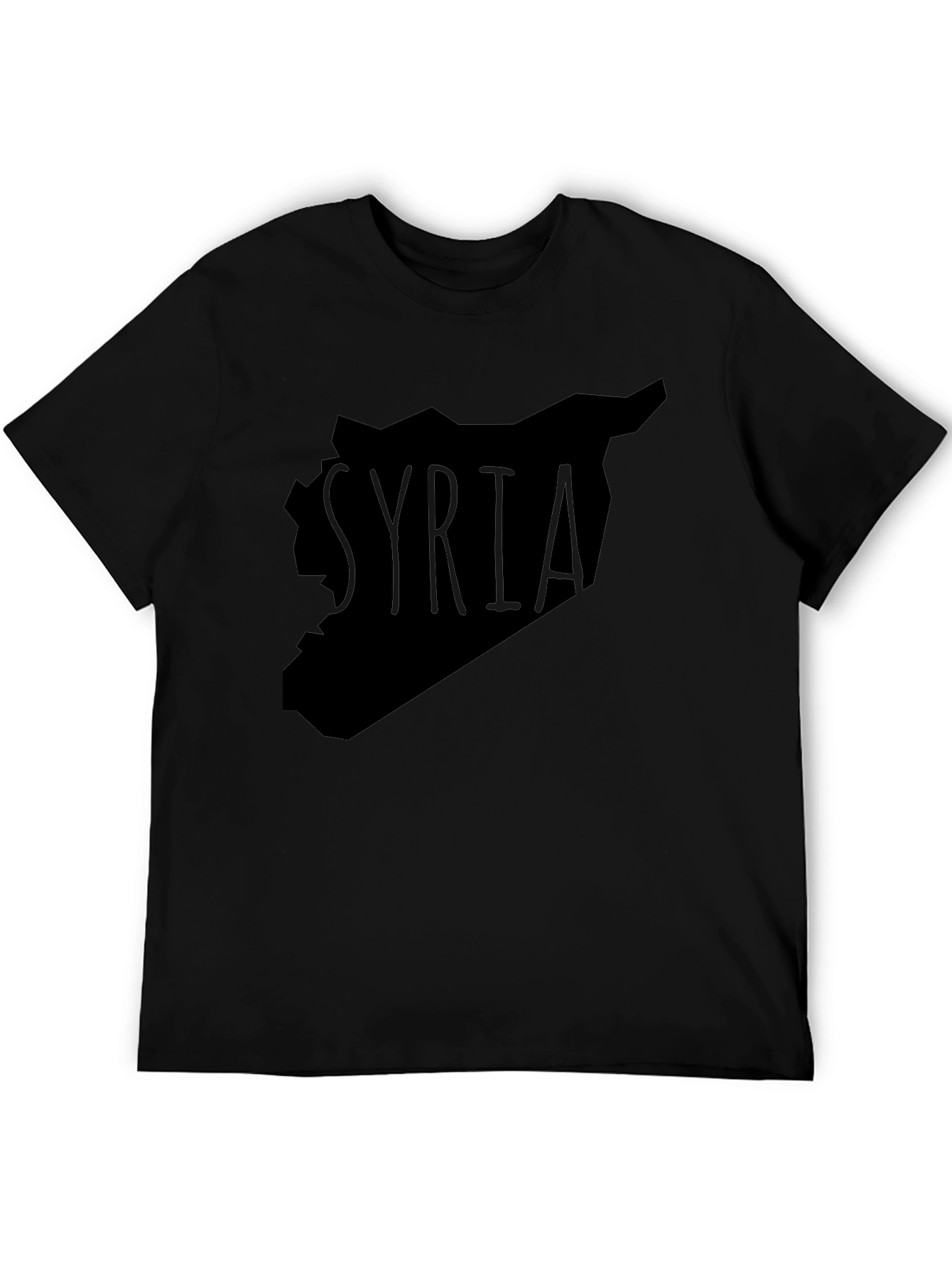 Syria Map T-Shirt - Black Graphic Tee