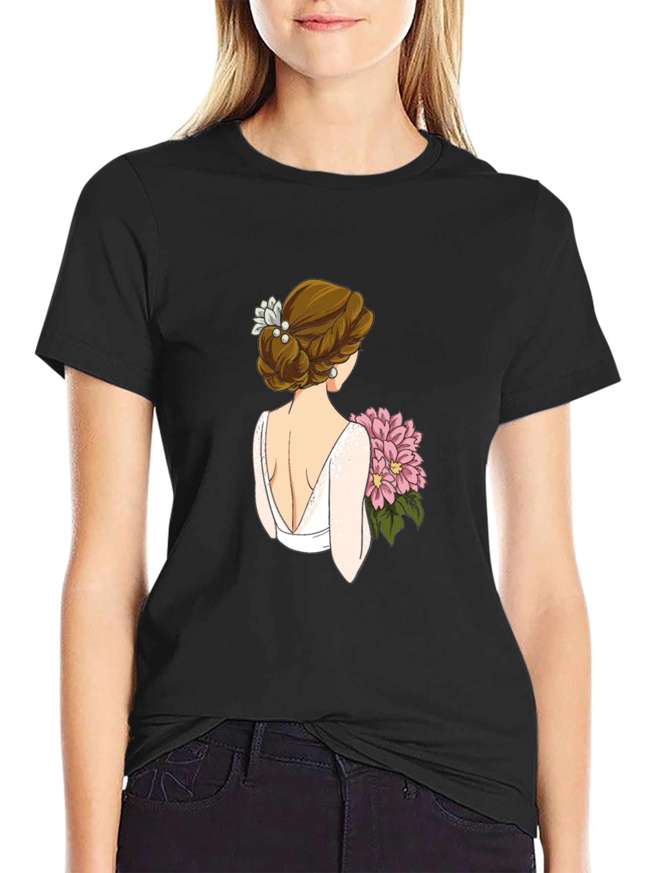 Bride Graphic Tee - Black Cotton T-Shirt
