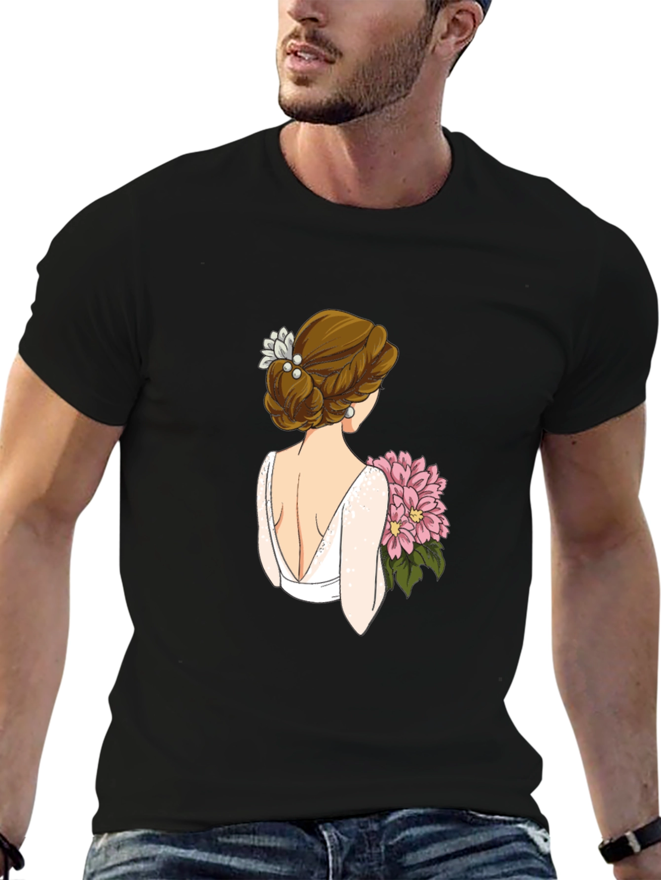 Bride Graphic Tee - Black Cotton T-Shirt